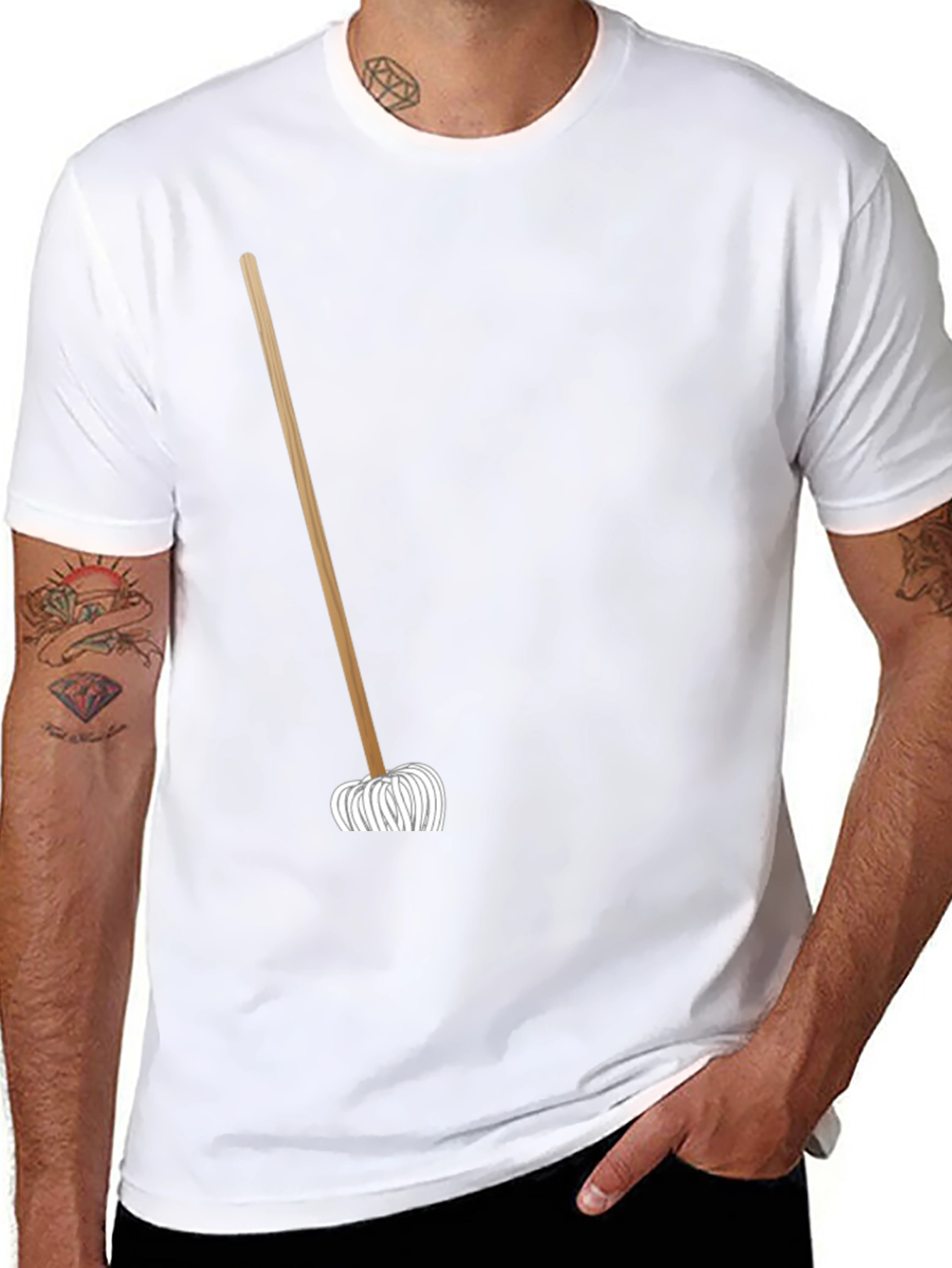 Mop Graphic T-Shirt - Black Cotton Tee