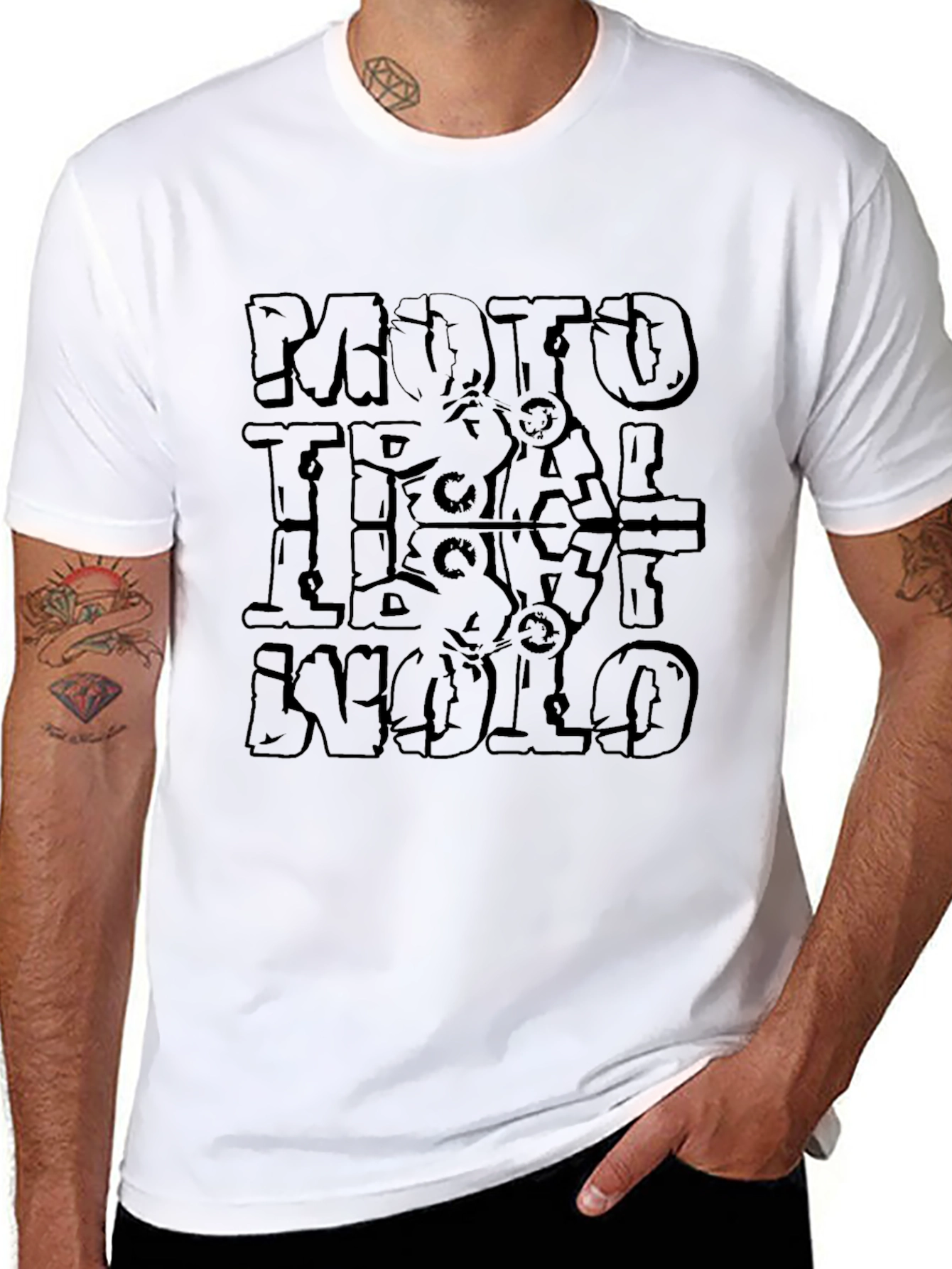 Moto Trial World Black Graphic Tee