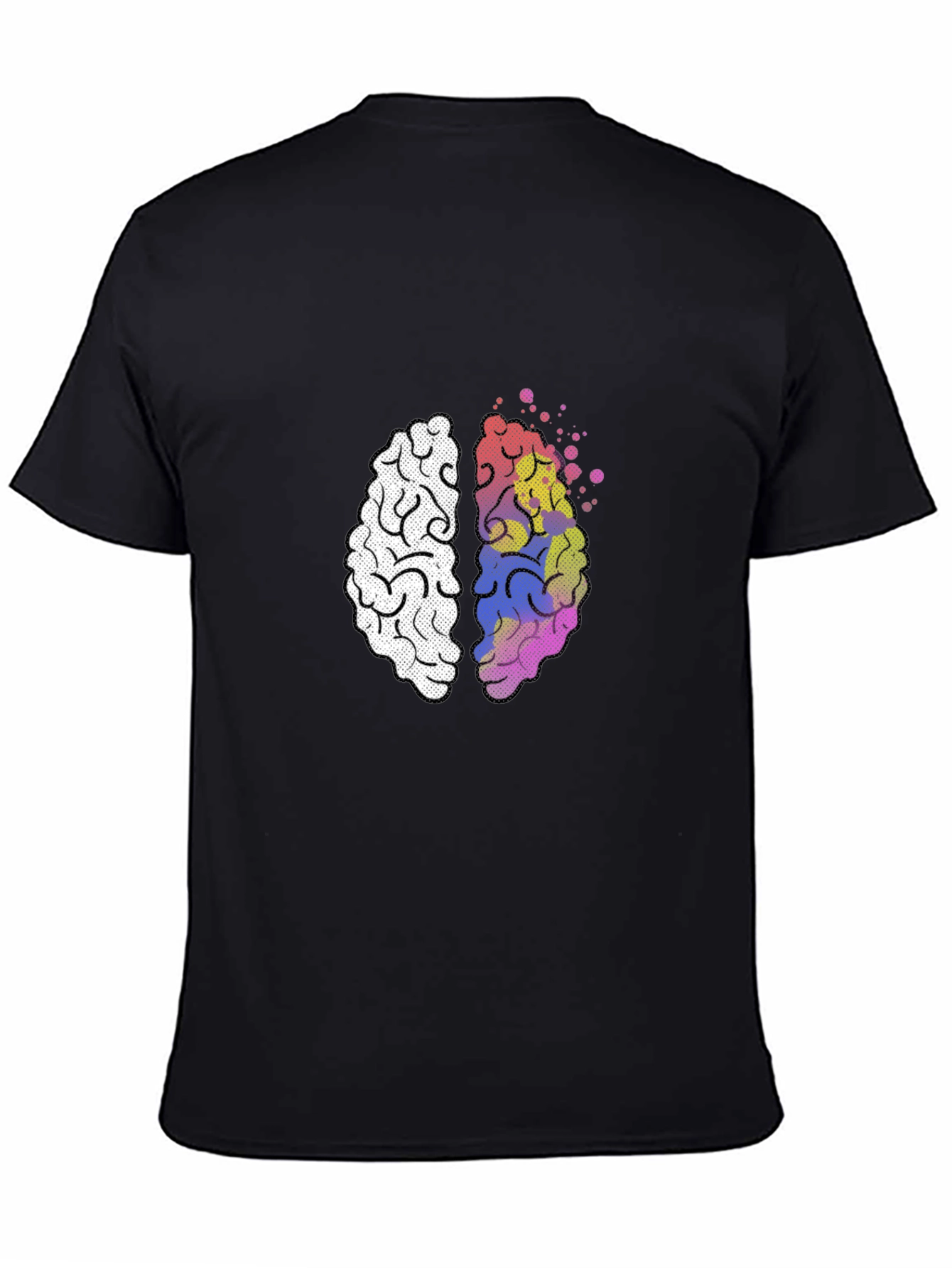 Brain Graphic Tee - Creative Mind Black T-Shirt