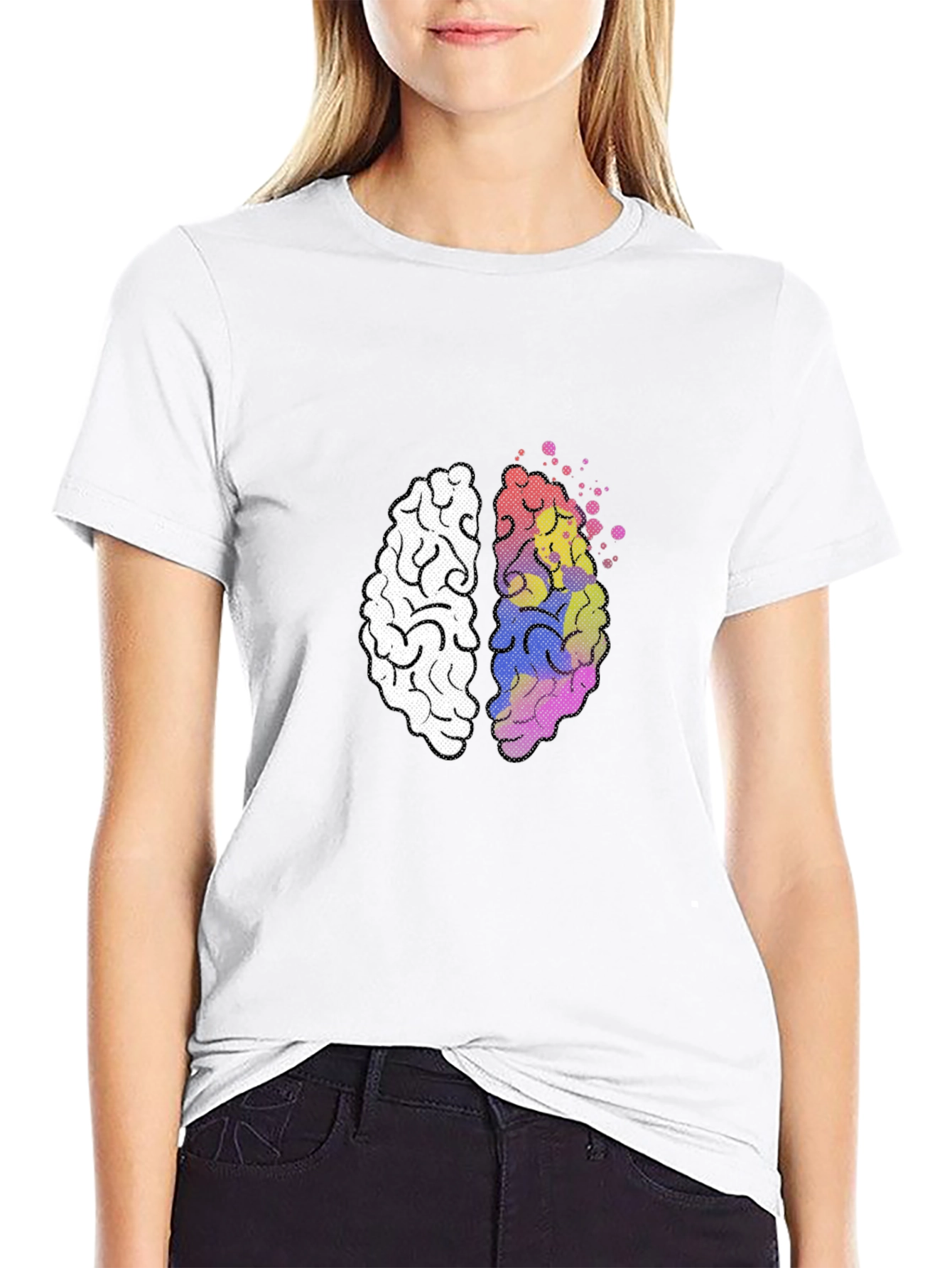 Brain Graphic Tee - Creative Mind Black T-Shirt