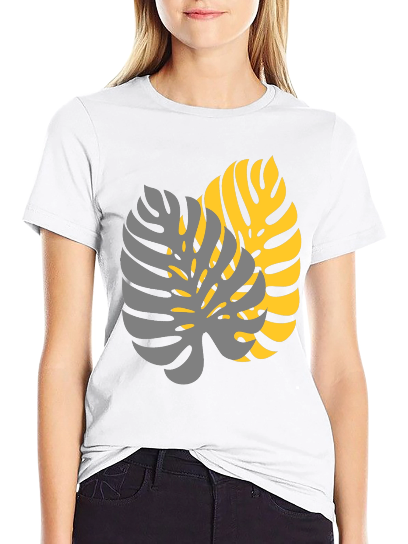 Tropical Monstera Leaf Graphic Tee