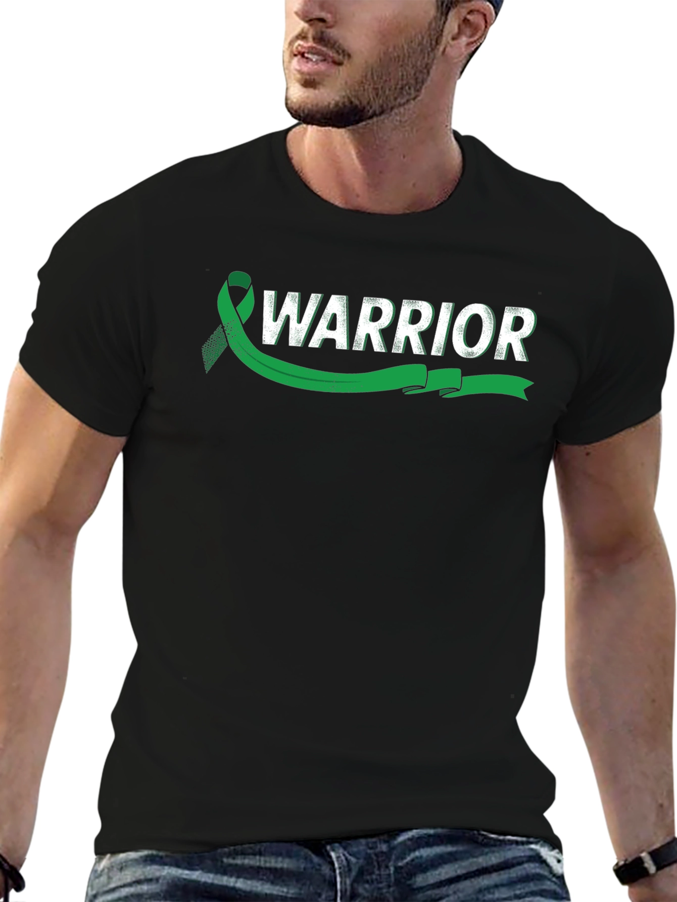Warrior Ribbon Awareness T-Shirt - Black