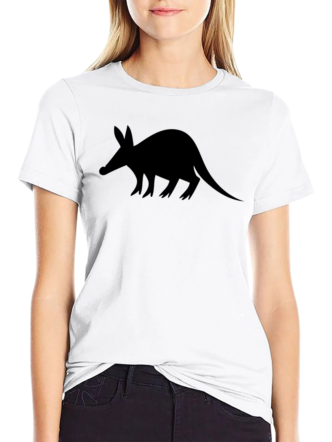 Aardvark Silhouette Black T-Shirt