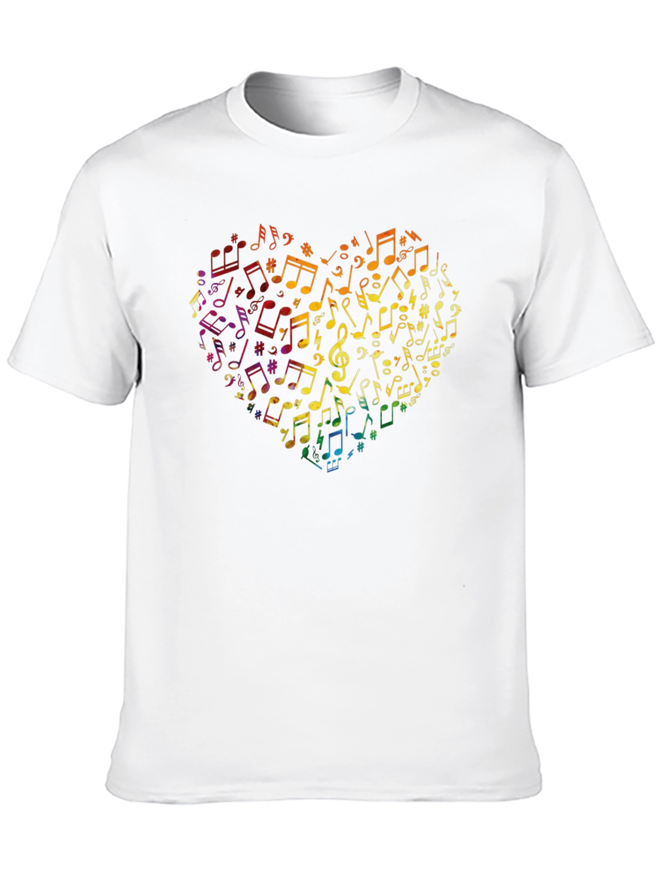 Musical Heart Graphic T-Shirt - Black