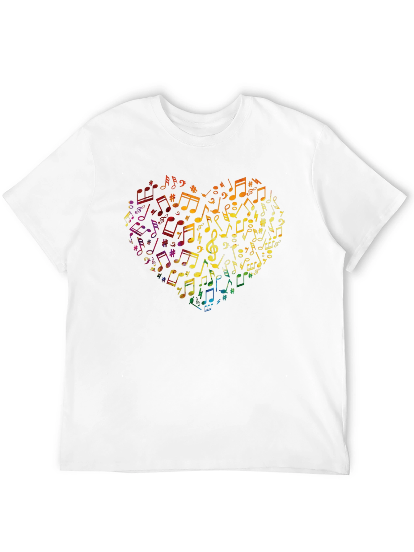 Musical Heart Graphic T-Shirt - Black