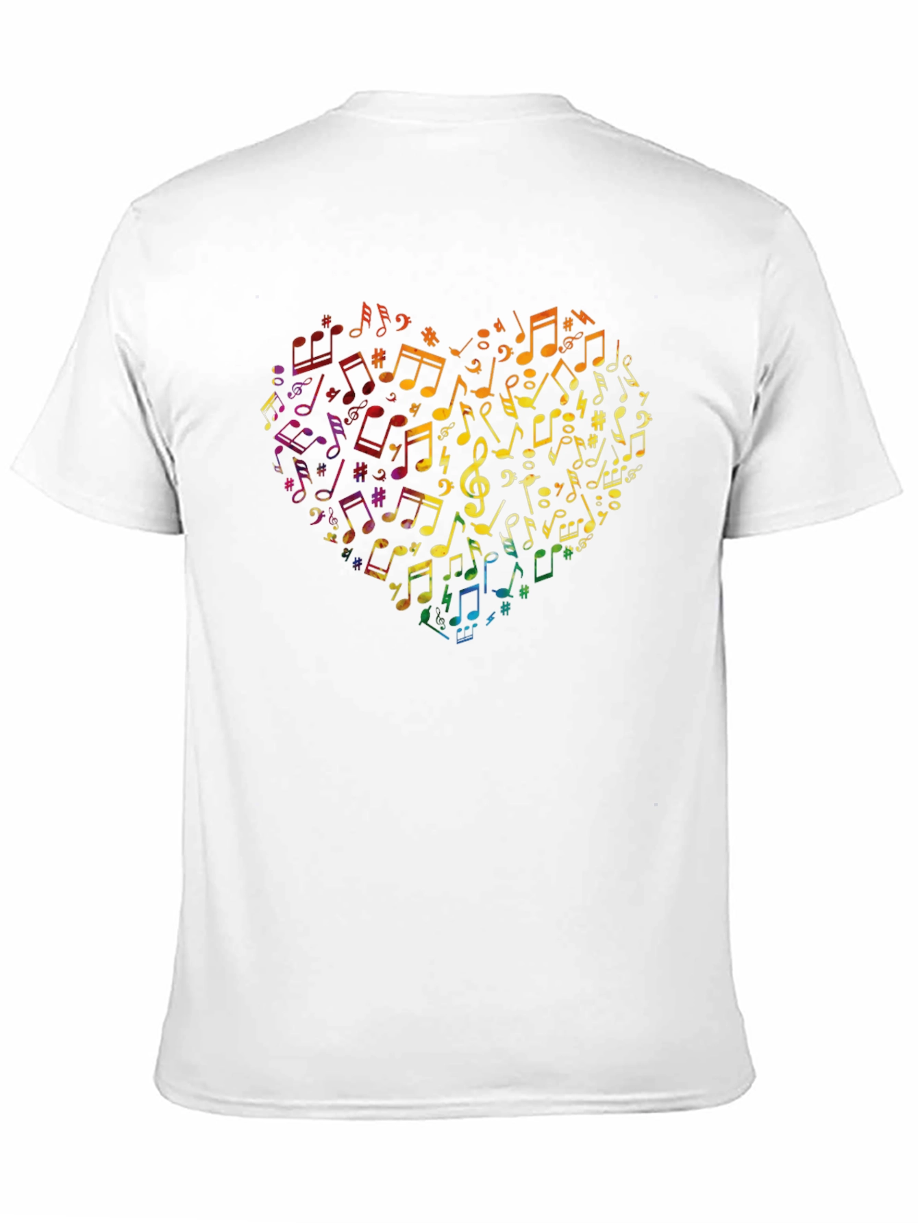 Musical Heart Graphic T-Shirt - Black