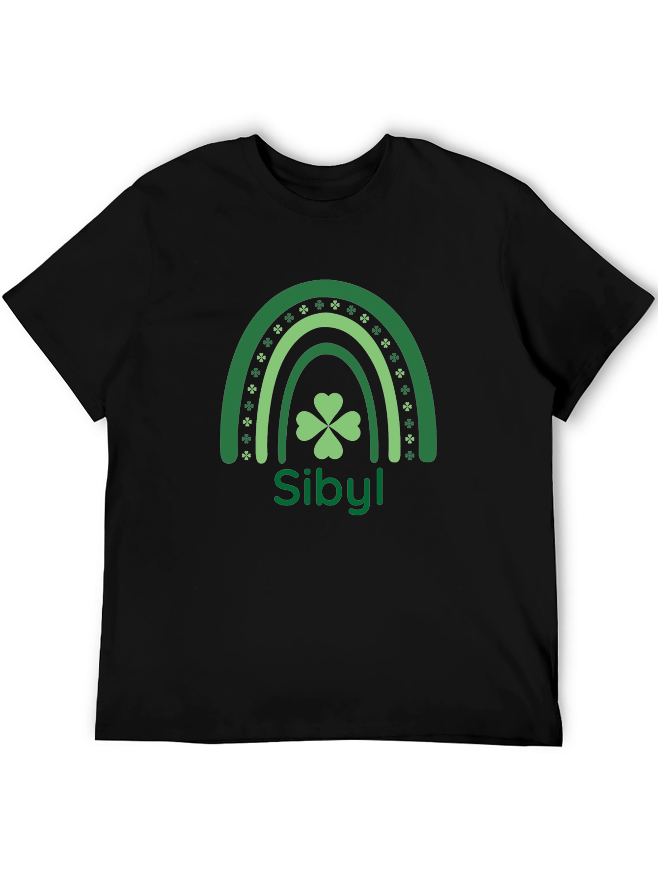 St. Patricks Day Sibyl Rainbow Clover T-Shirt