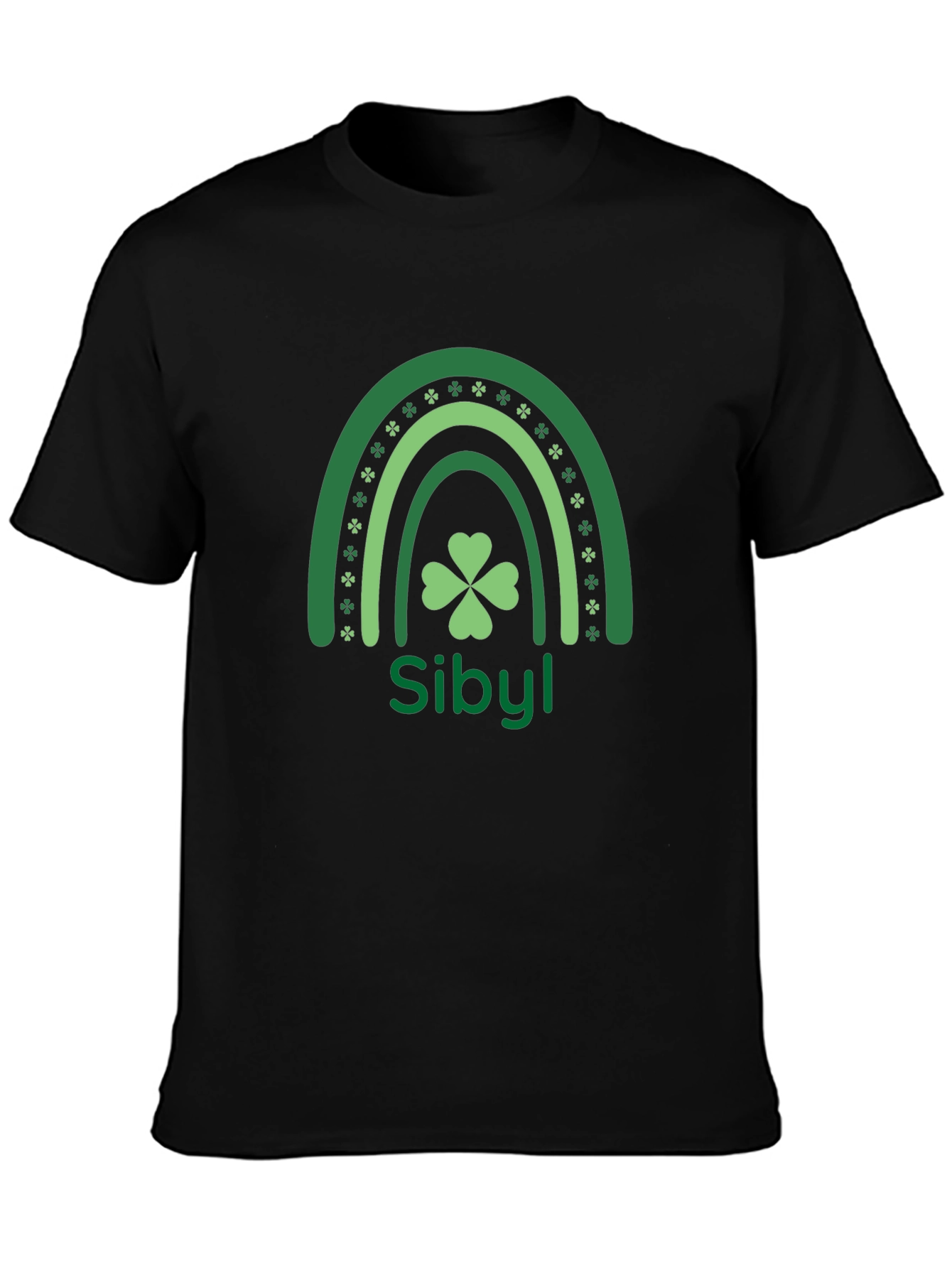 St. Patricks Day Sibyl Rainbow Clover T-Shirt