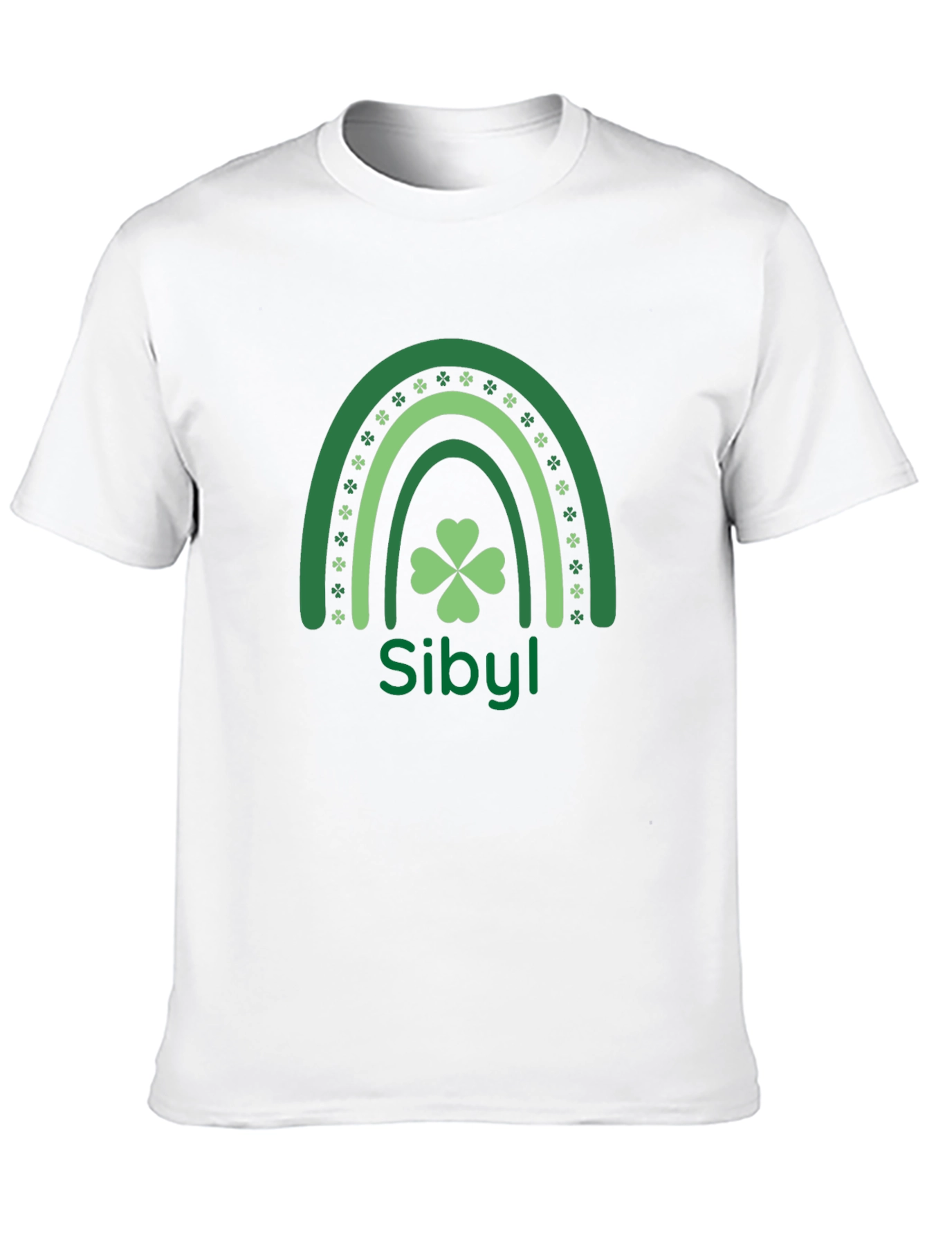 St. Patricks Day Sibyl Rainbow Clover T-Shirt
