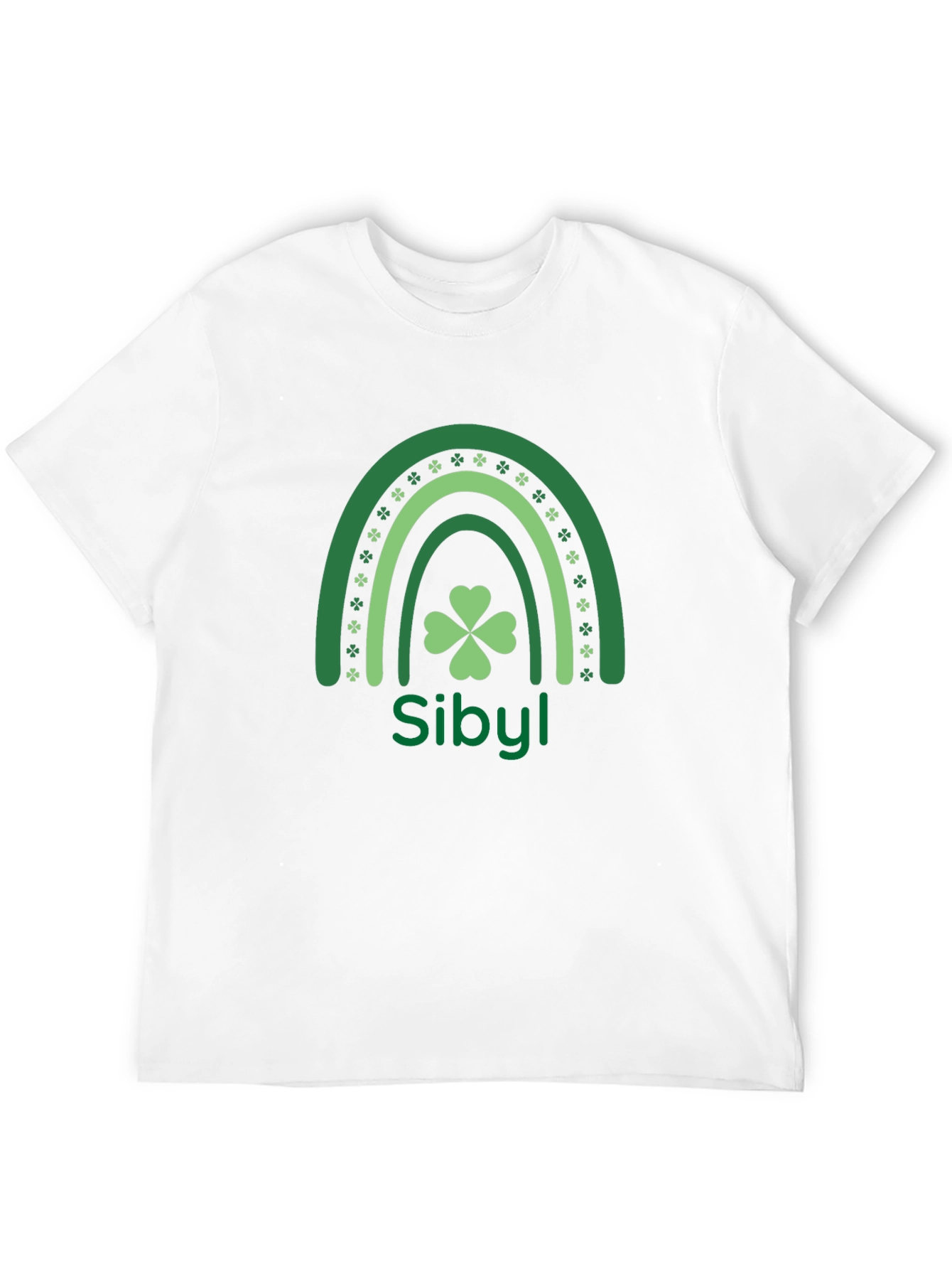 St. Patricks Day Sibyl Rainbow Clover T-Shirt