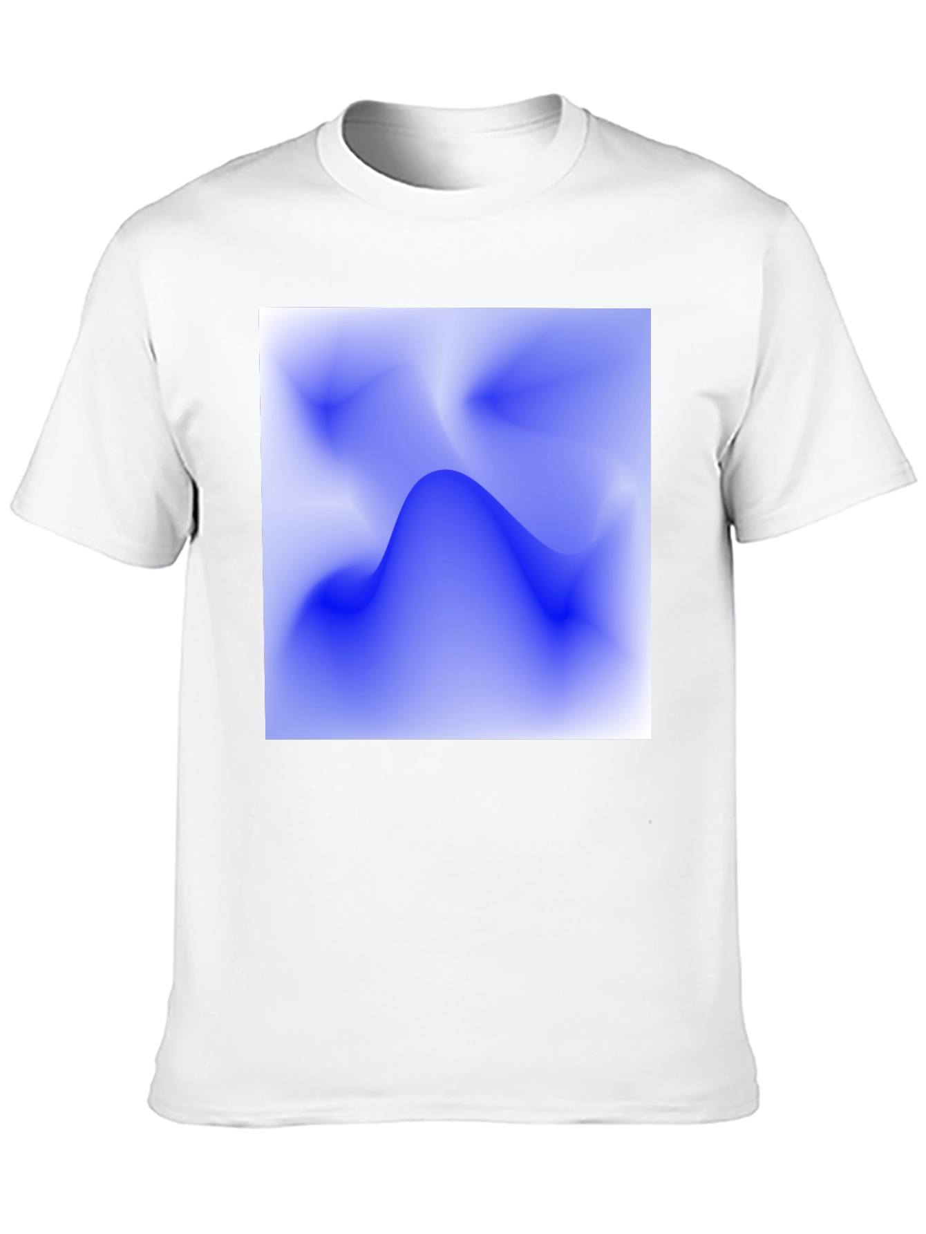 Abstract Blue Wave Graphic Tee - Modern Casual Style