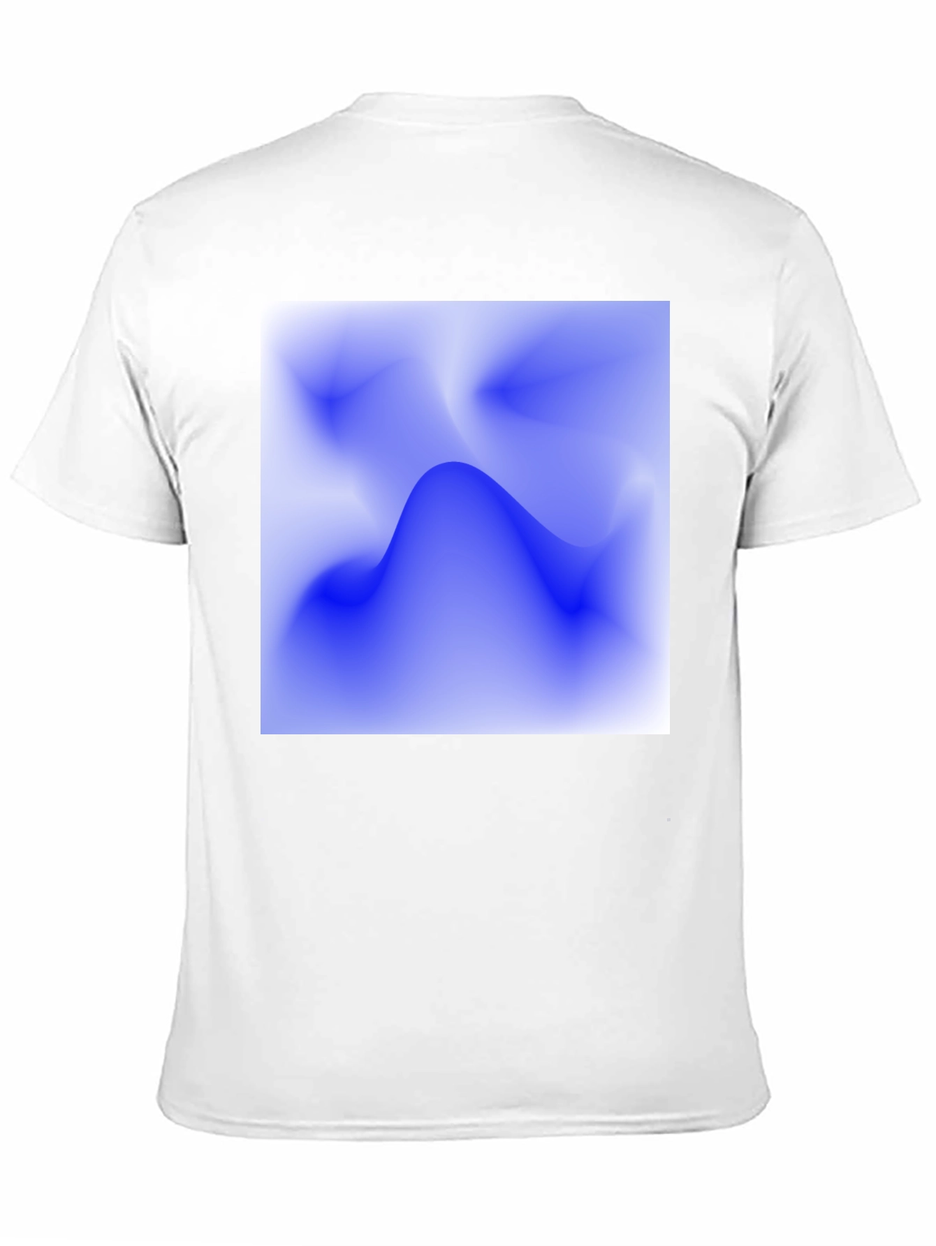 Abstract Blue Wave Graphic Tee - Modern Casual Style