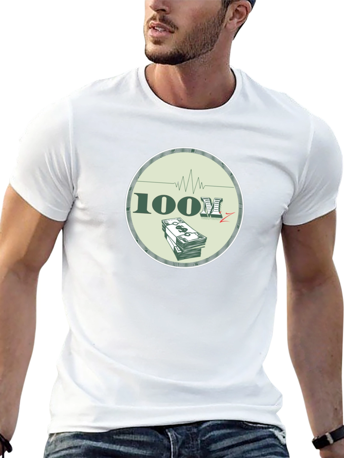 100M Money Black T-Shirt - Stylish Graphic Tee