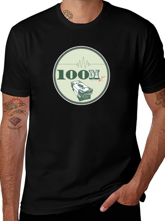 100M Money Black T-Shirt - Stylish Graphic Tee