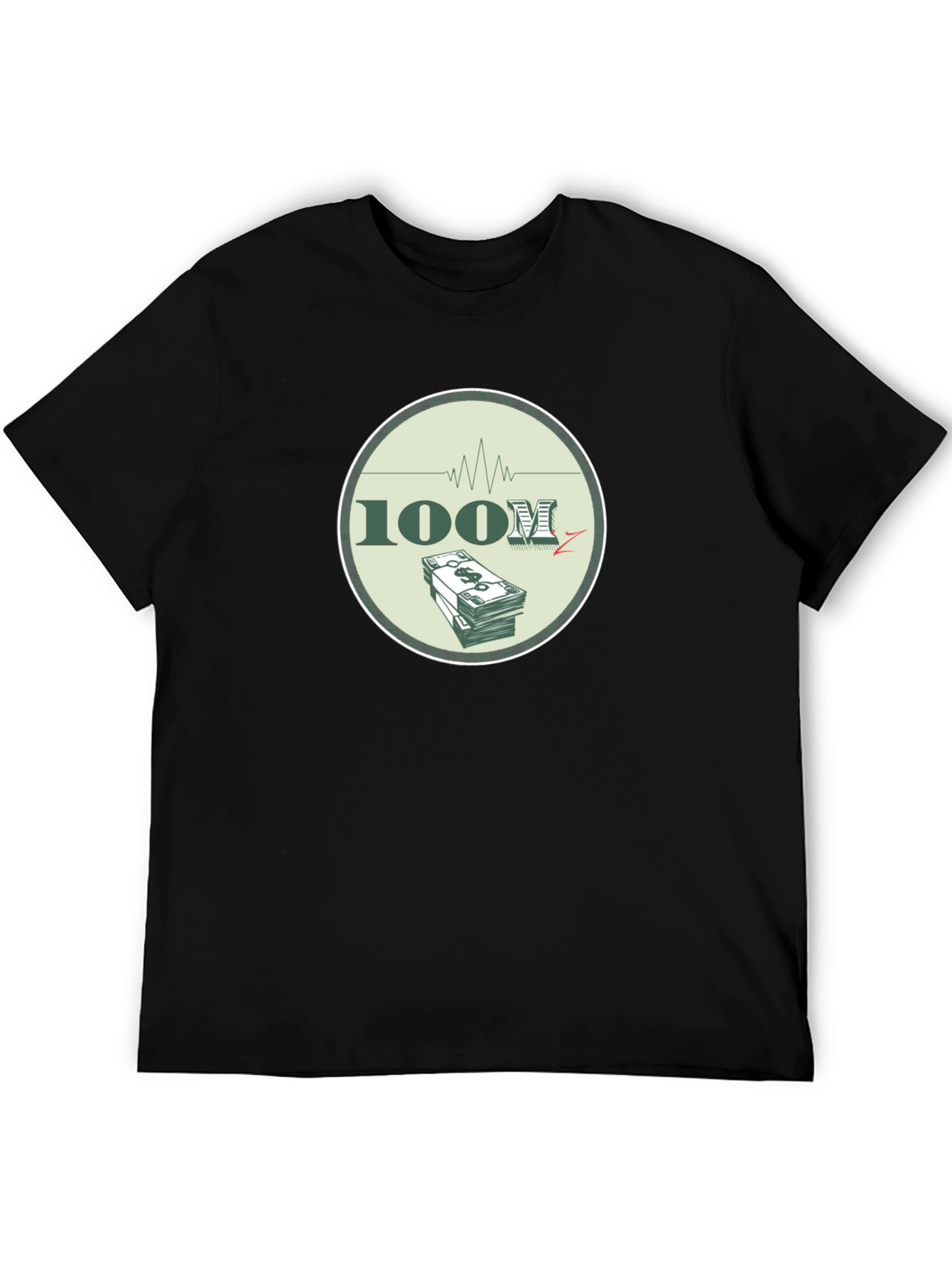 100M Money Black T-Shirt - Stylish Graphic Tee