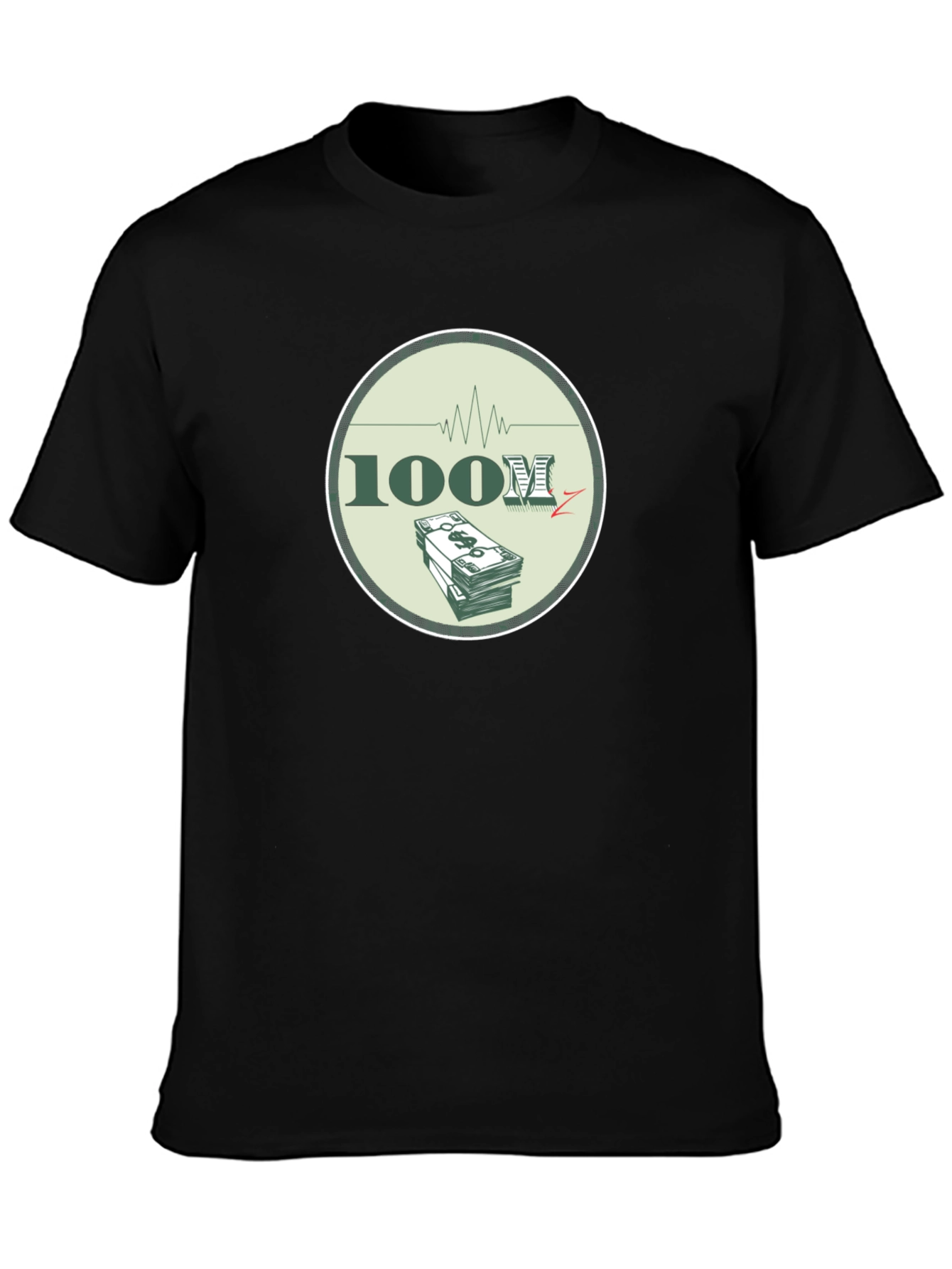 100M Money Black T-Shirt - Stylish Graphic Tee