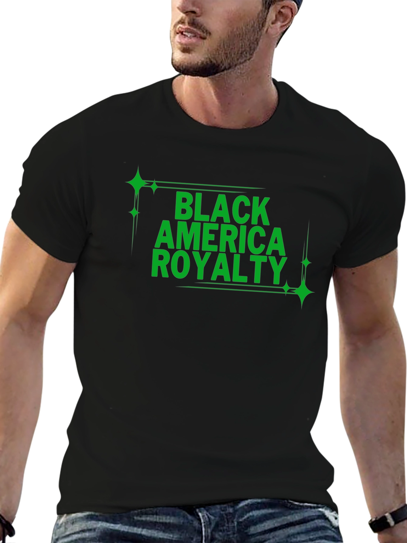 Black America Royalty Graphic Tee