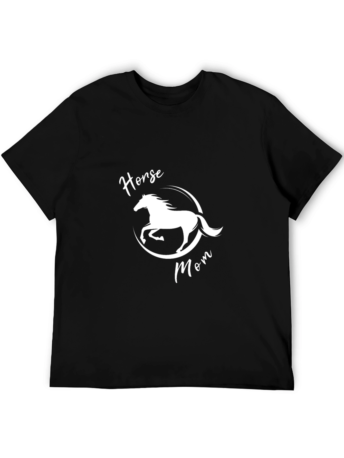 Horse Mom Graphic Tee - Black