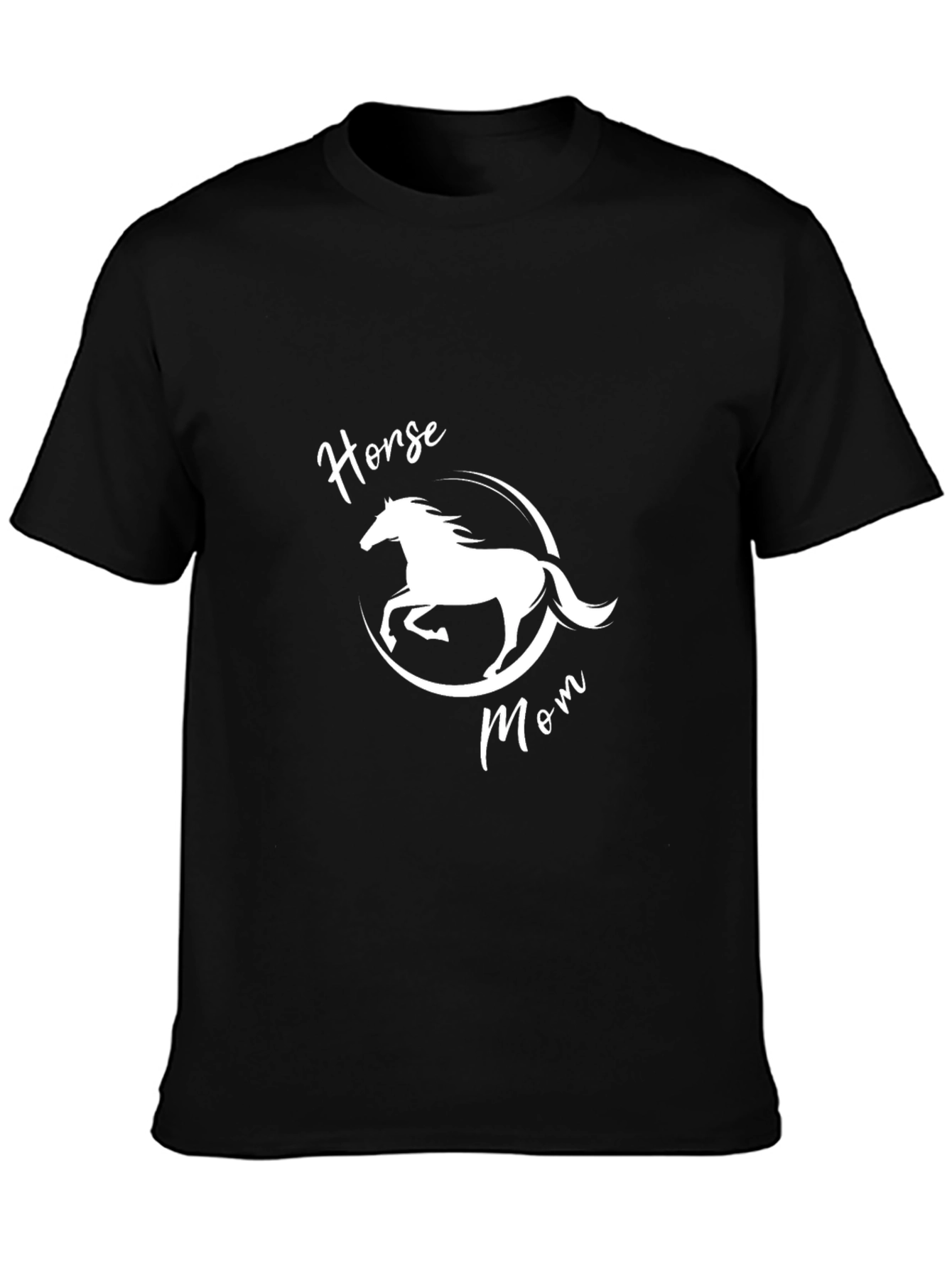 Horse Mom Graphic Tee - Black