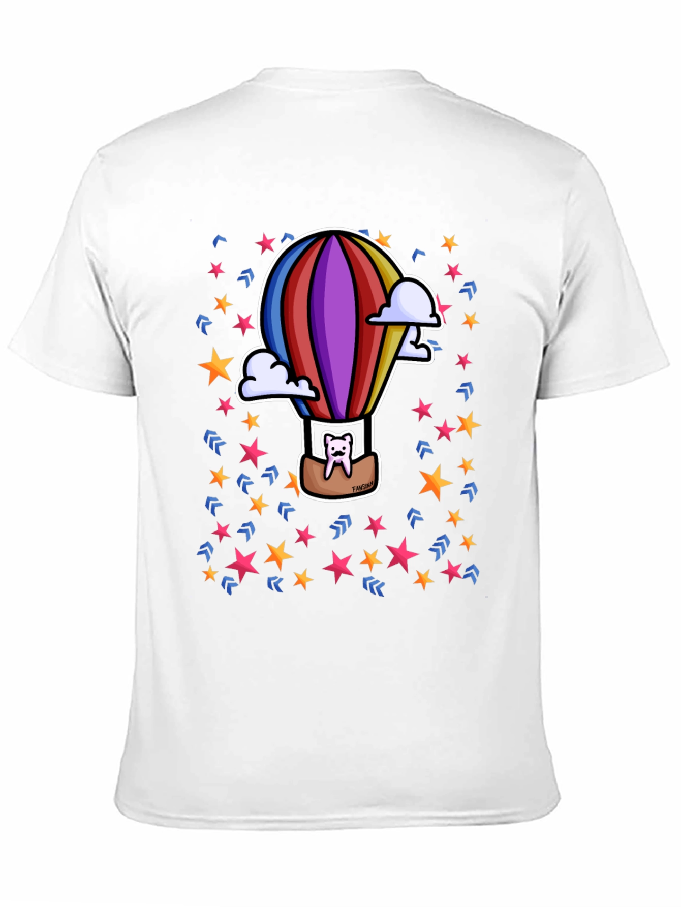 Hot Air Balloon Cartoon Graphic Tee - Unique Design