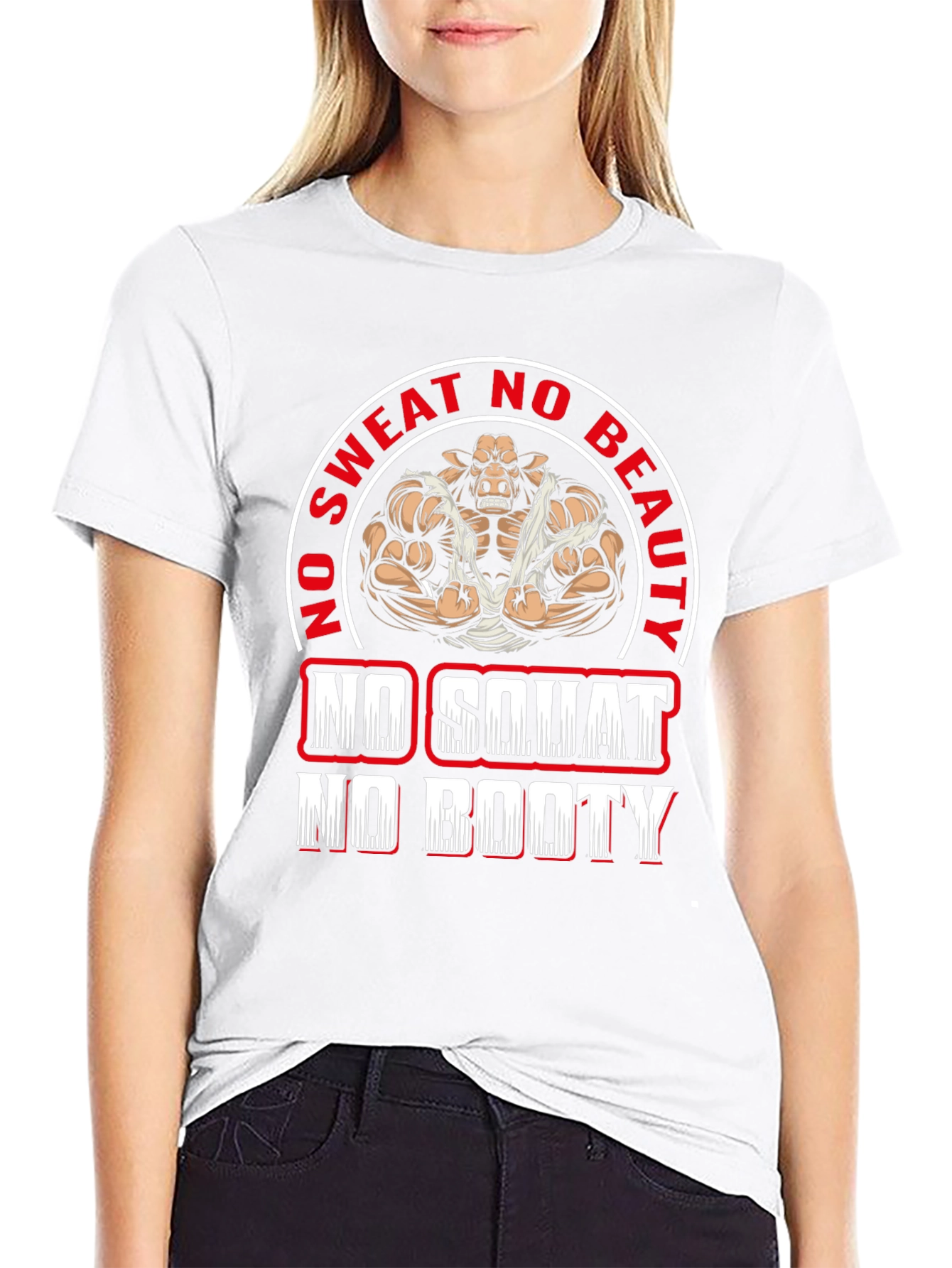 Funny Gym T-Shirt - No Sweat No Beauty