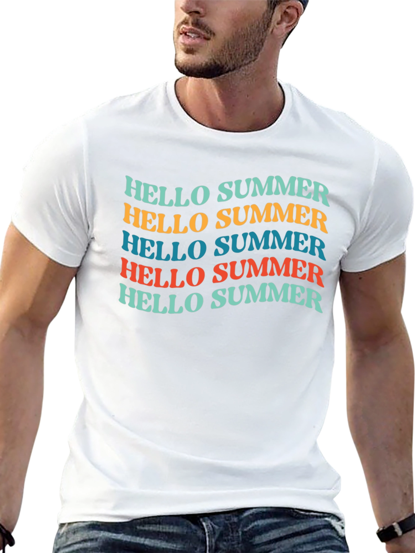 Hello Summer T-Shirt - Retro Style Graphic Tee
