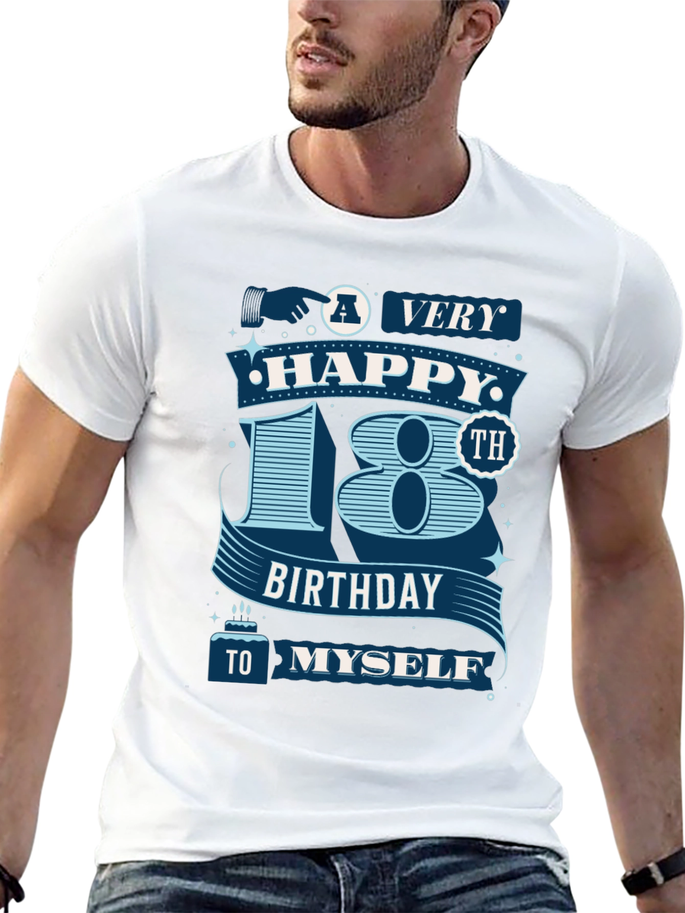 18th Birthday Graphic Tee - Black Cotton