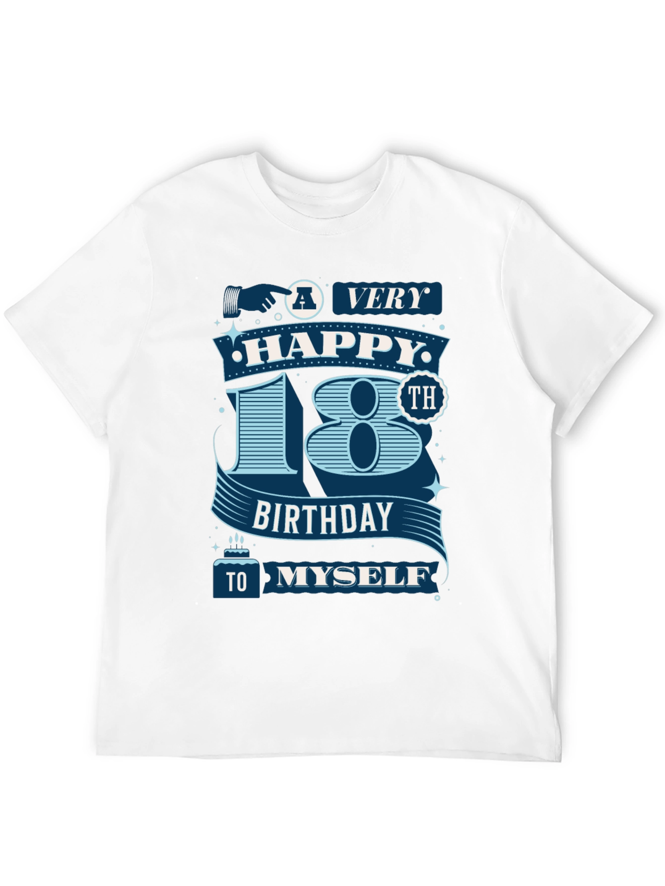 18th Birthday Graphic Tee - Black Cotton