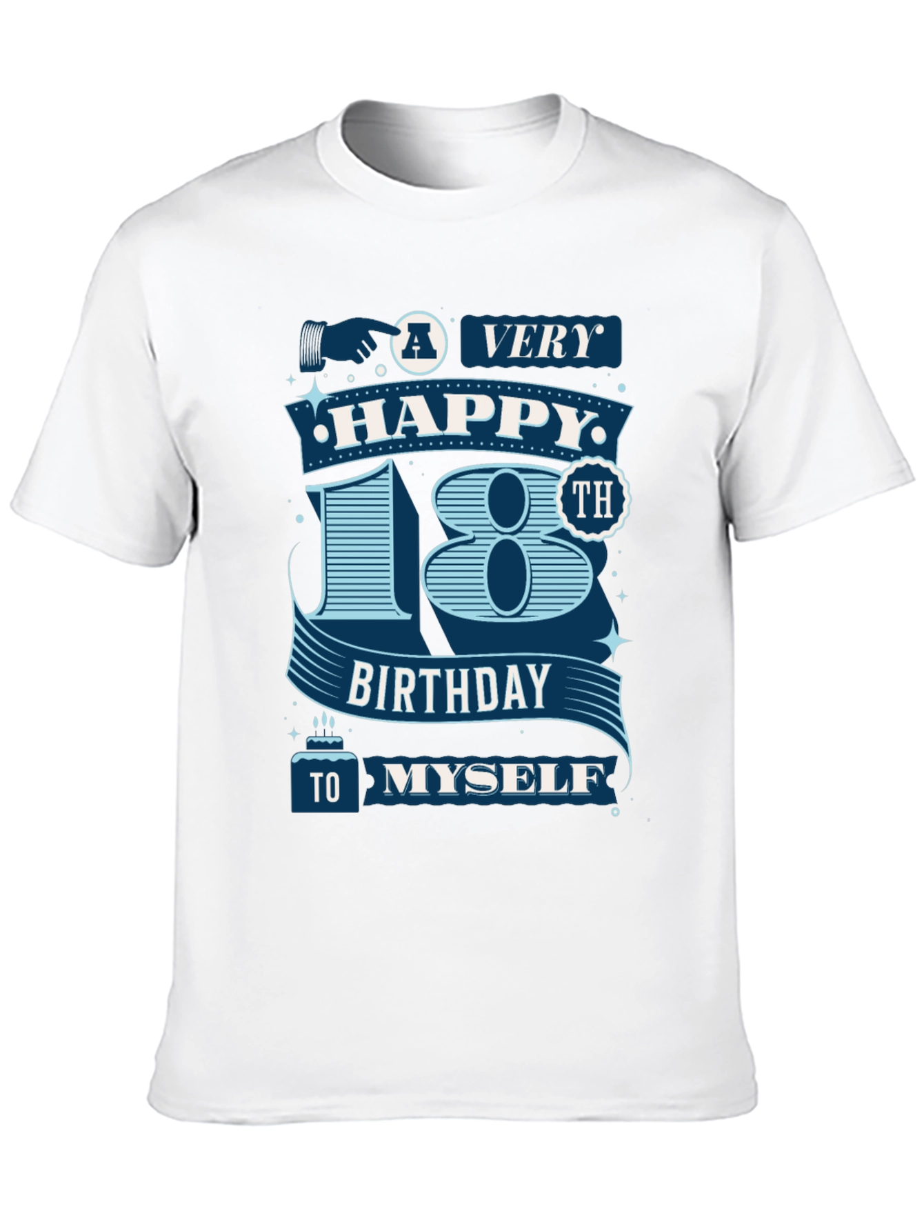 18th Birthday Graphic Tee - Black Cotton
