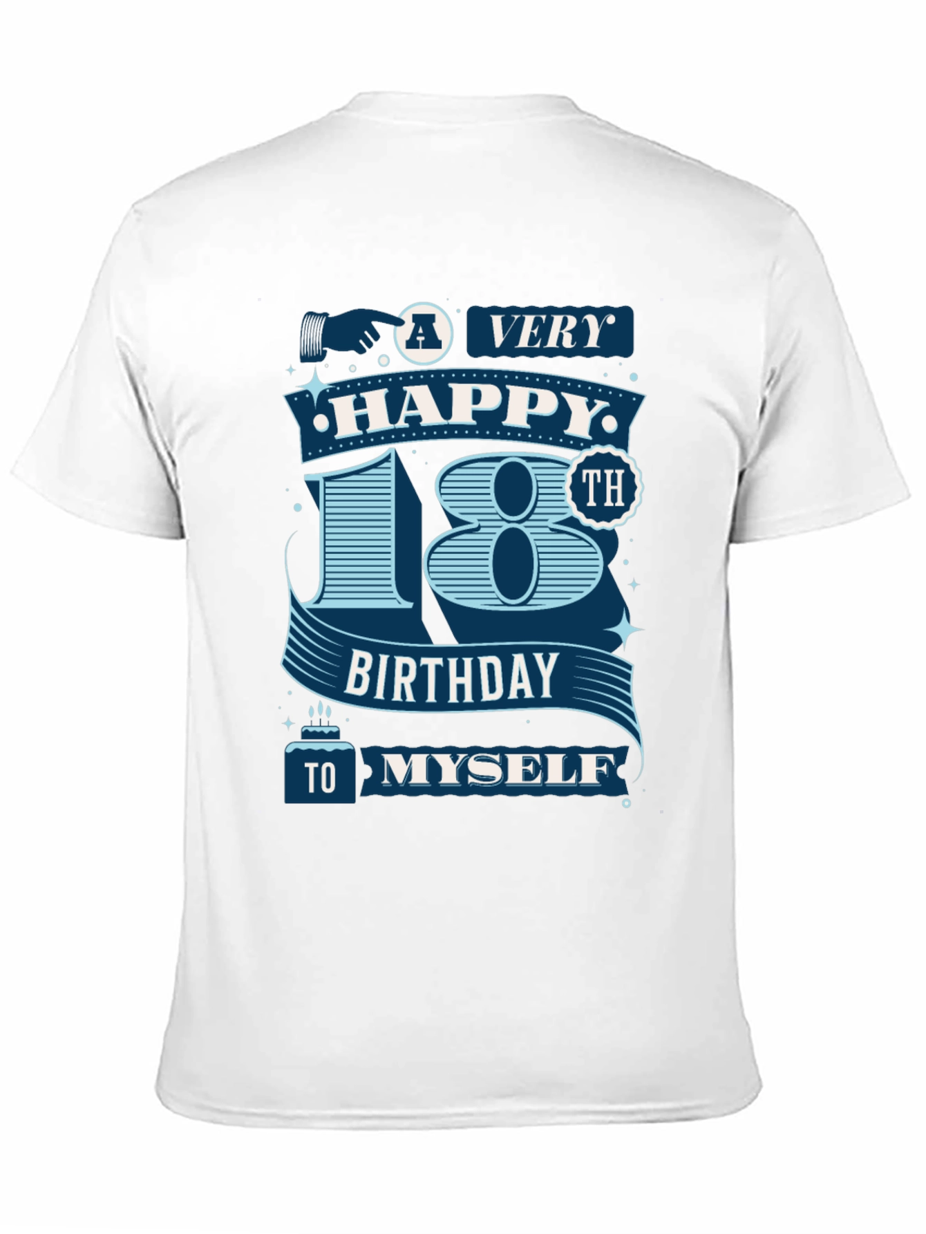 18th Birthday Graphic Tee - Black Cotton