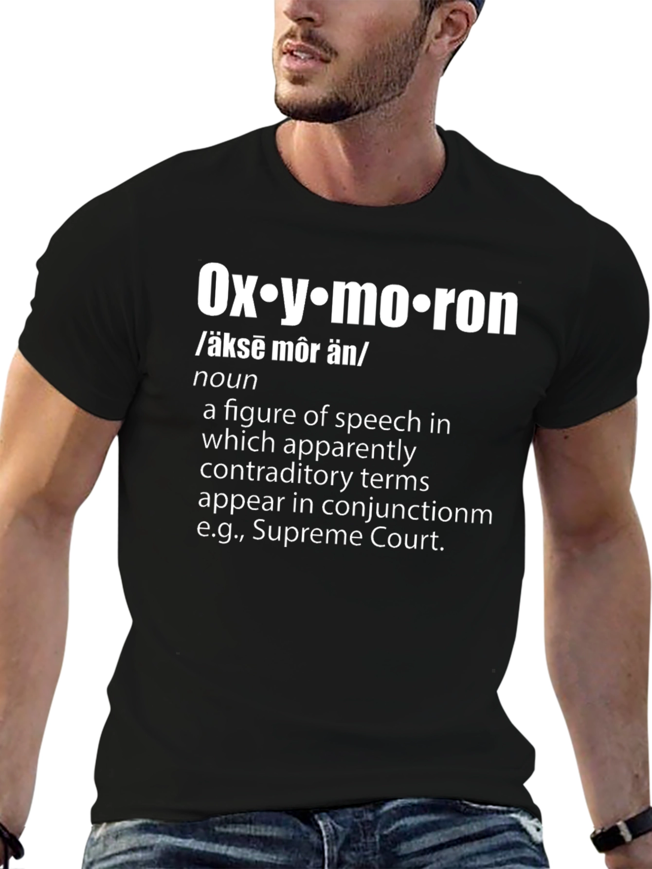 Oxymoron Definition T-Shirt - Humorous Statement Tee