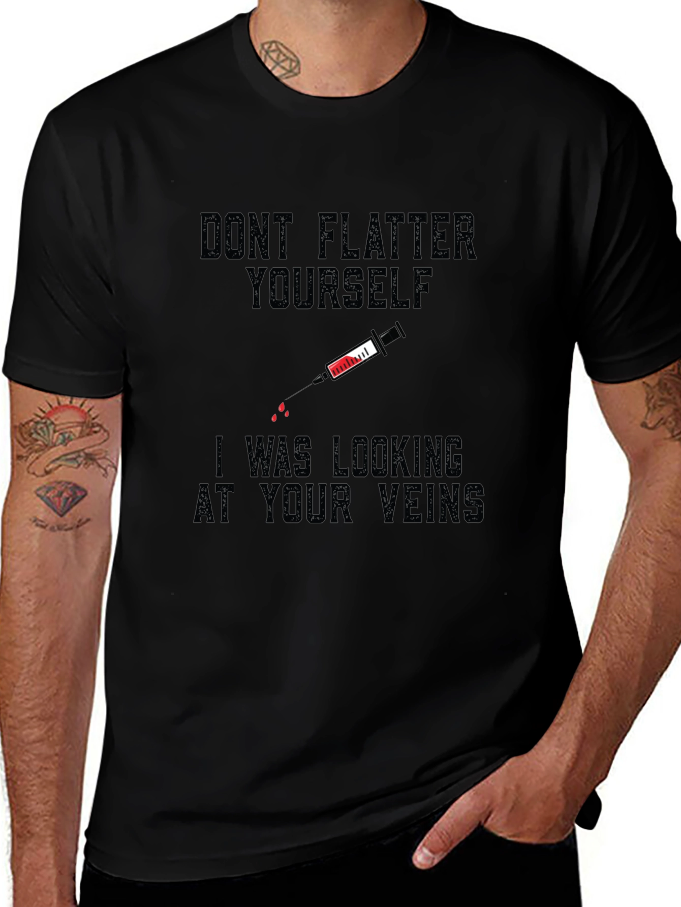Funny Vein T-Shirt - Dont Flatter Yourself!