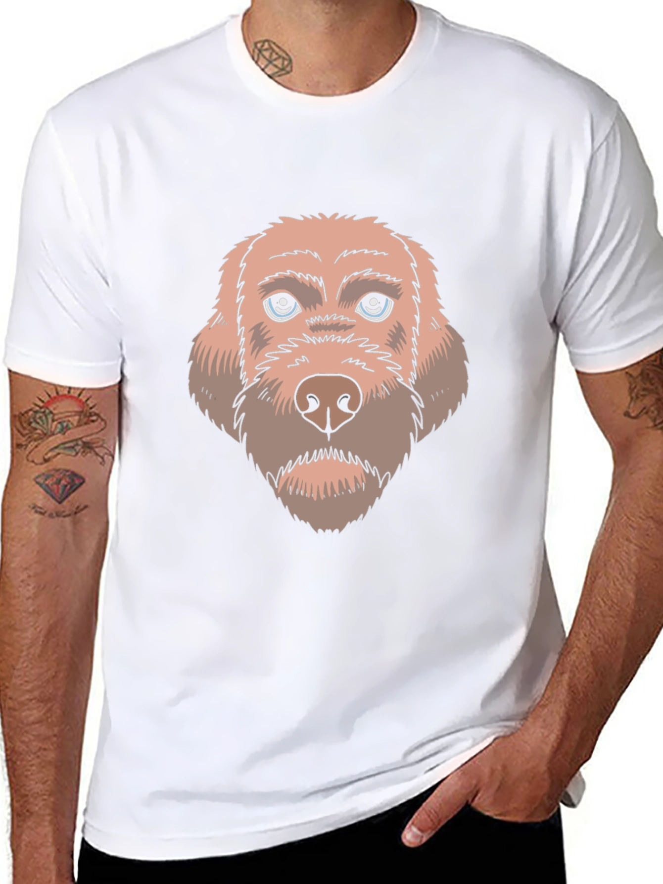Dog Face Graphic Tee - Unisex Casual T-Shirt