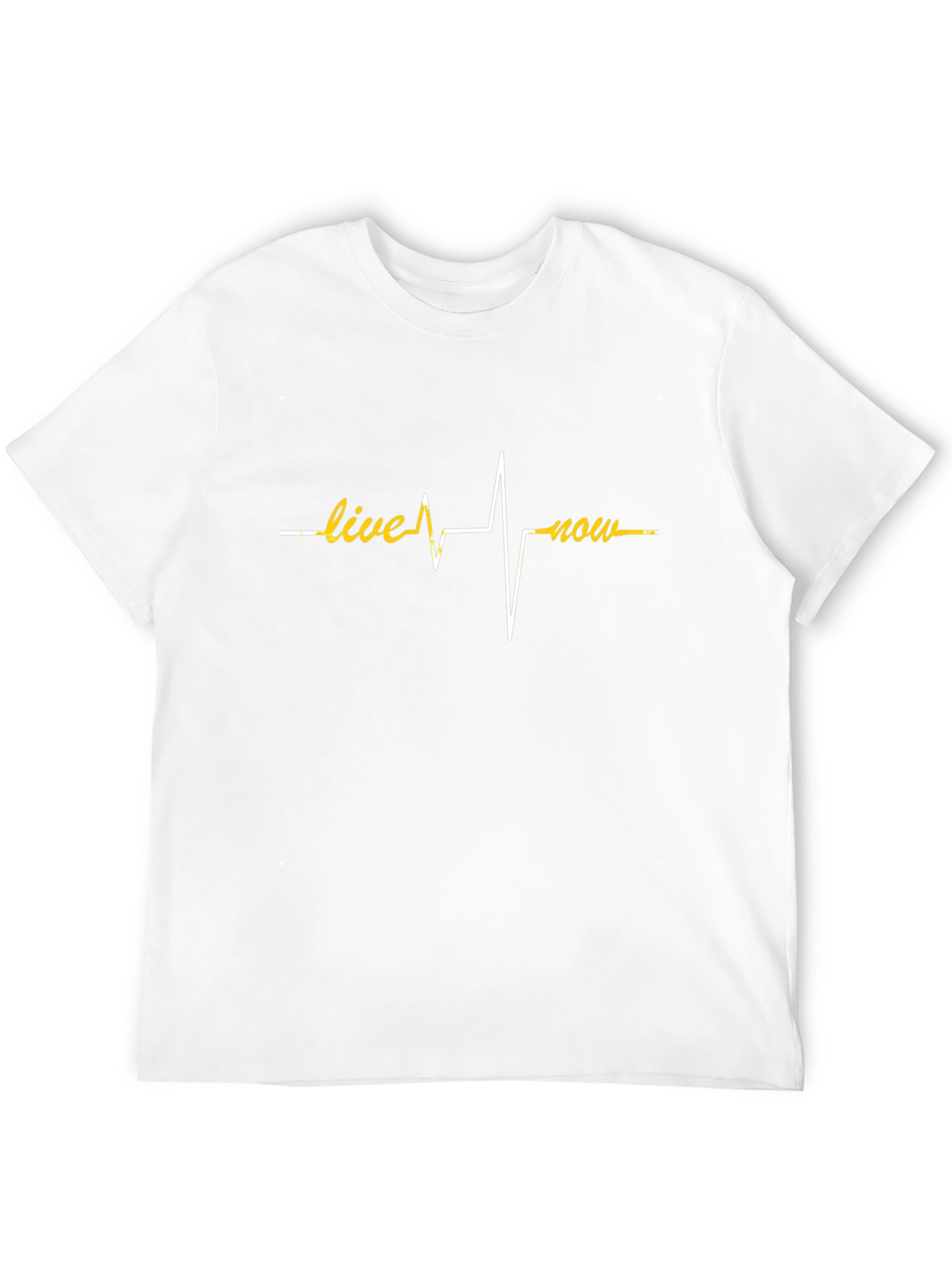 Live Now Heartbeat Graphic Tee - Black Cotton T-Shirt