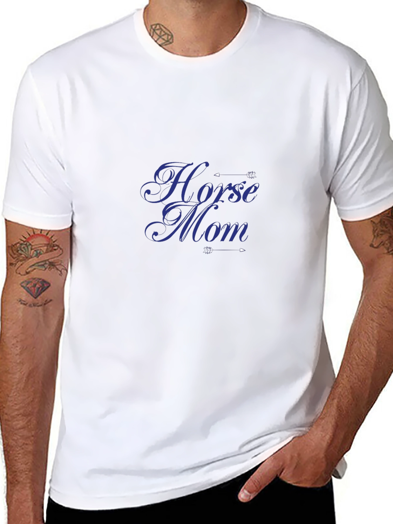 Horse Mom Black T-Shirt