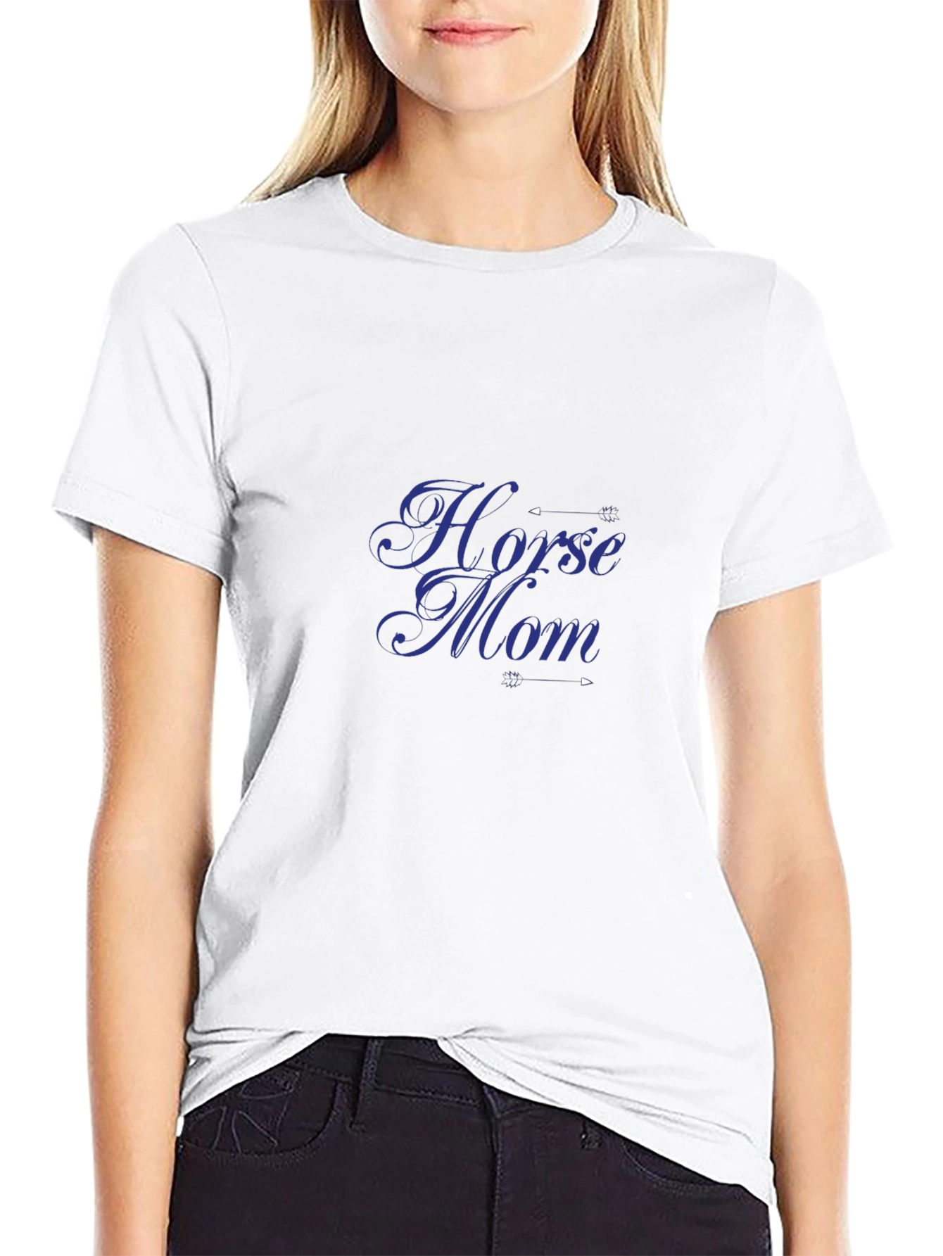 Horse Mom Black T-Shirt