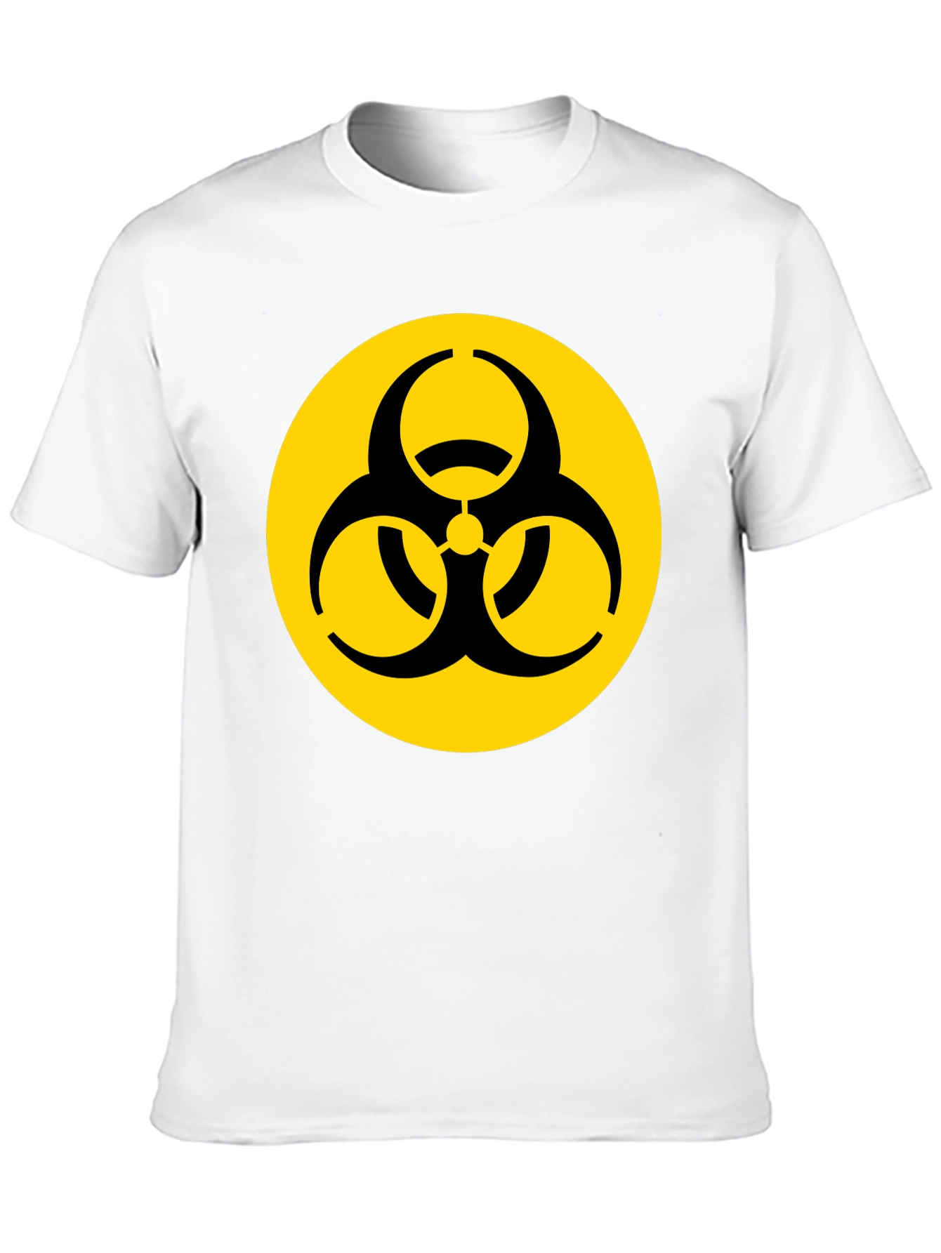 Biohazard Symbol Graphic T-Shirt - Black Cotton Blend