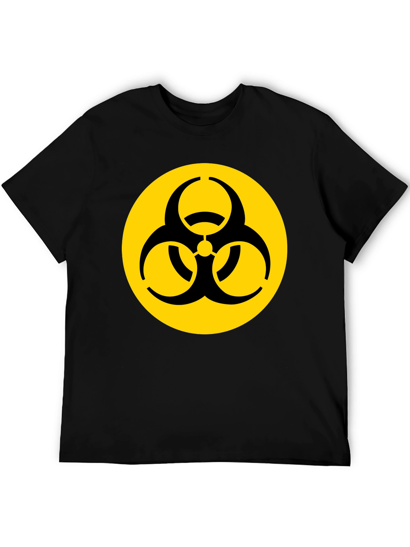 Biohazard Symbol Graphic T-Shirt - Black Cotton Blend
