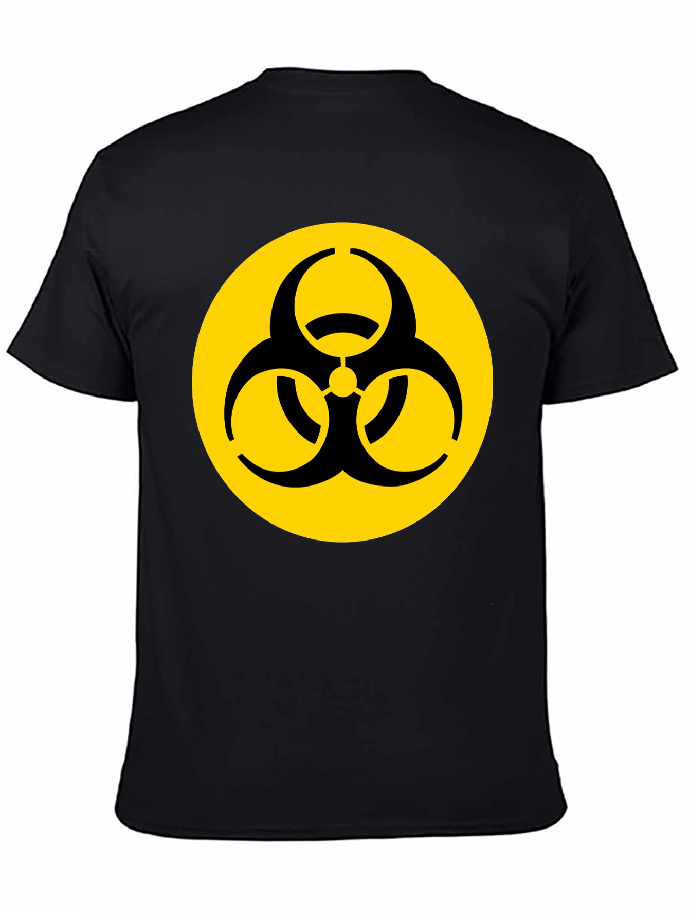 Biohazard Symbol Graphic T-Shirt - Black Cotton Blend