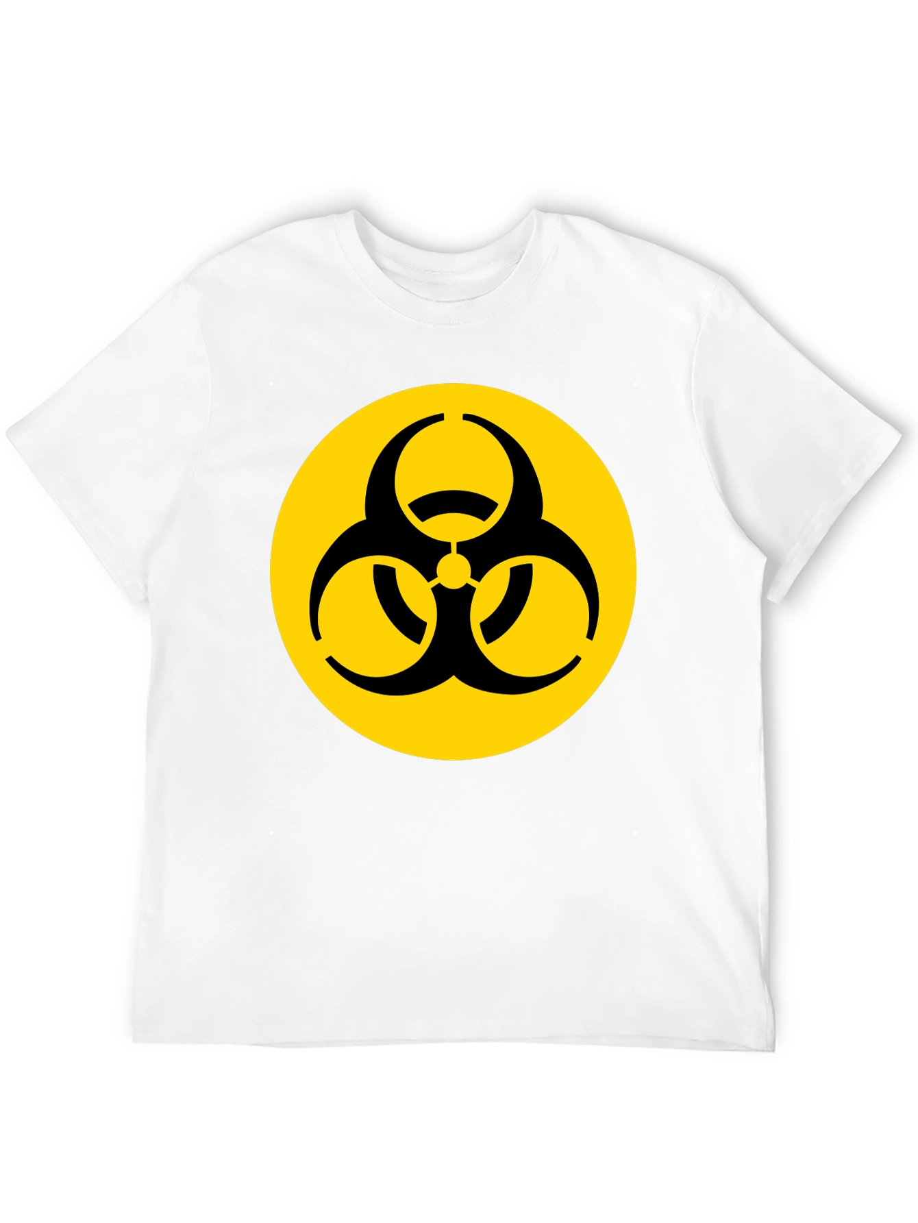 Biohazard Symbol Graphic T-Shirt - Black Cotton Blend