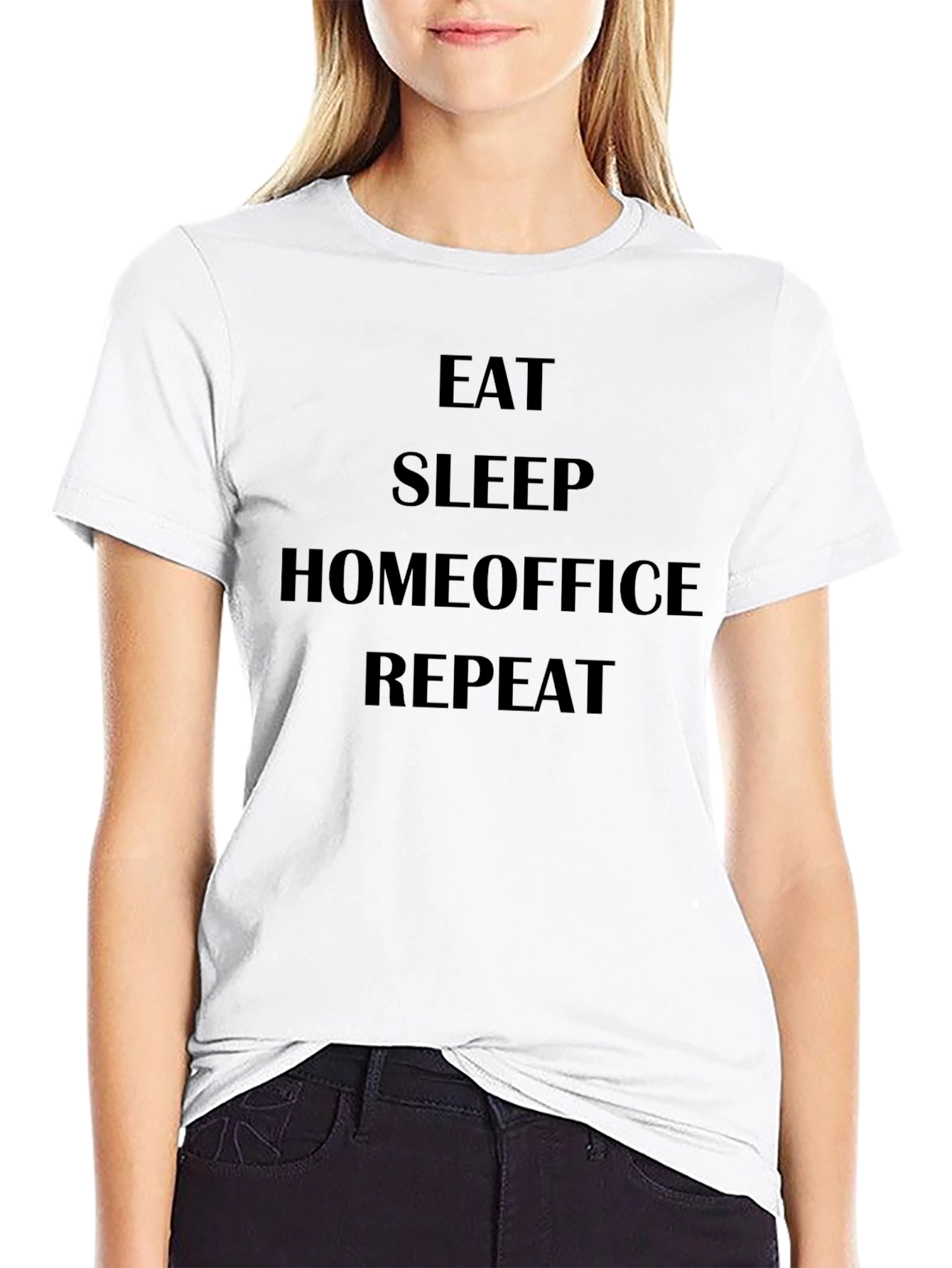 Eat Sleep Homeoffice Repeat Black T-Shirt