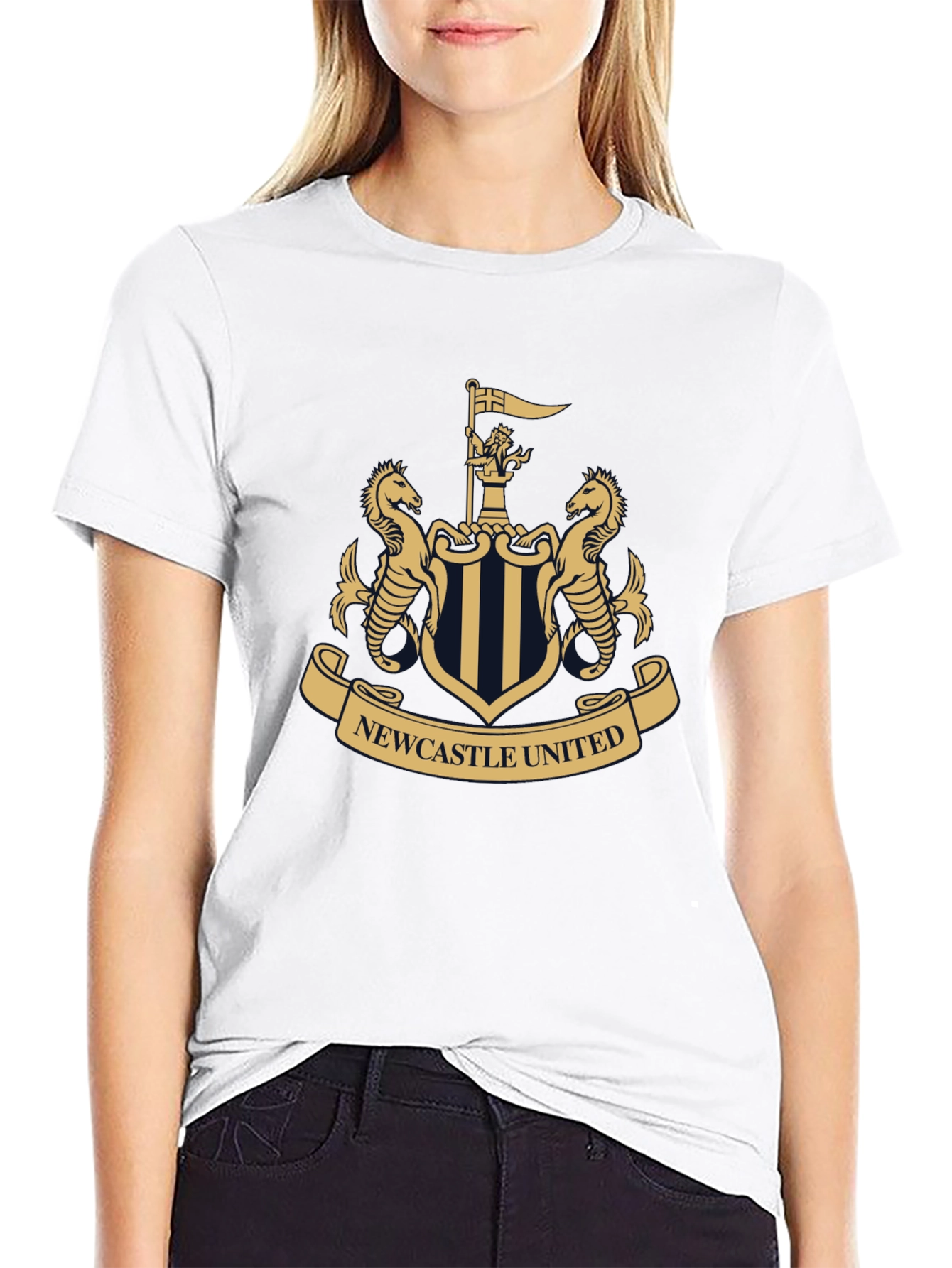 Newcastle United Crest T-Shirt - Black
