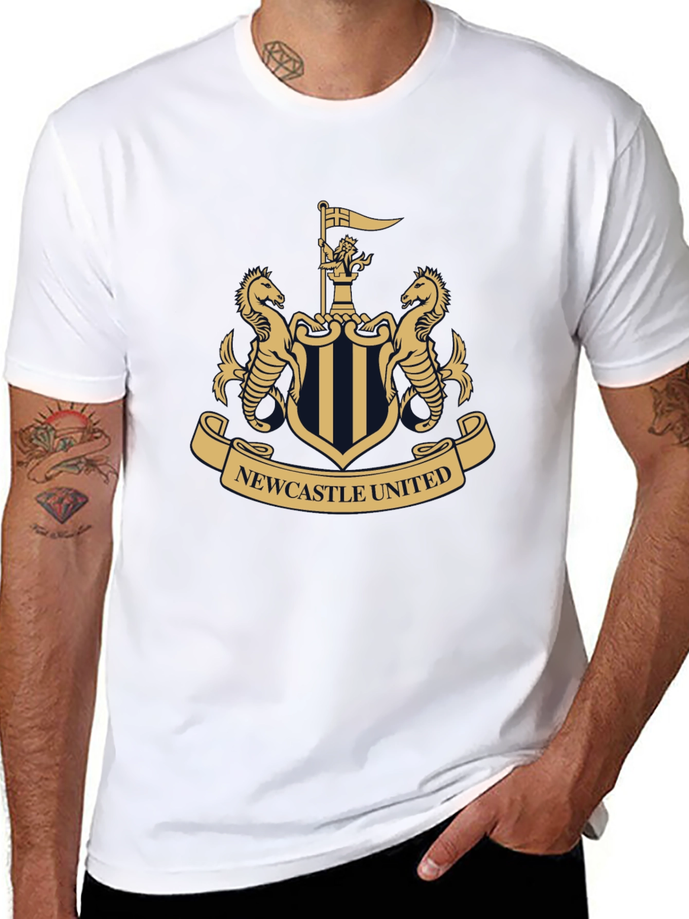 Newcastle United Crest T-Shirt - Black