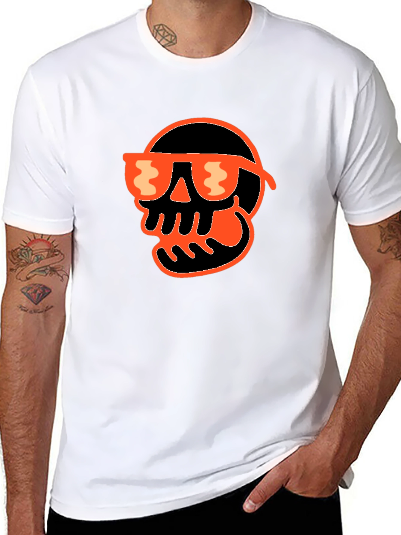 Skull with Sunglasses Graphic T-Shirt