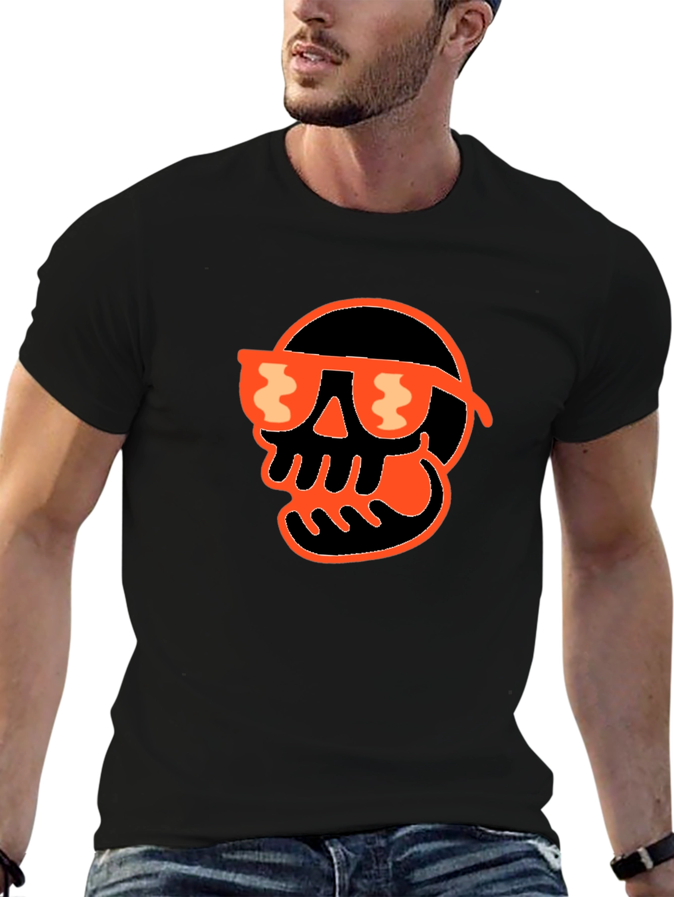Skull with Sunglasses Graphic T-Shirt