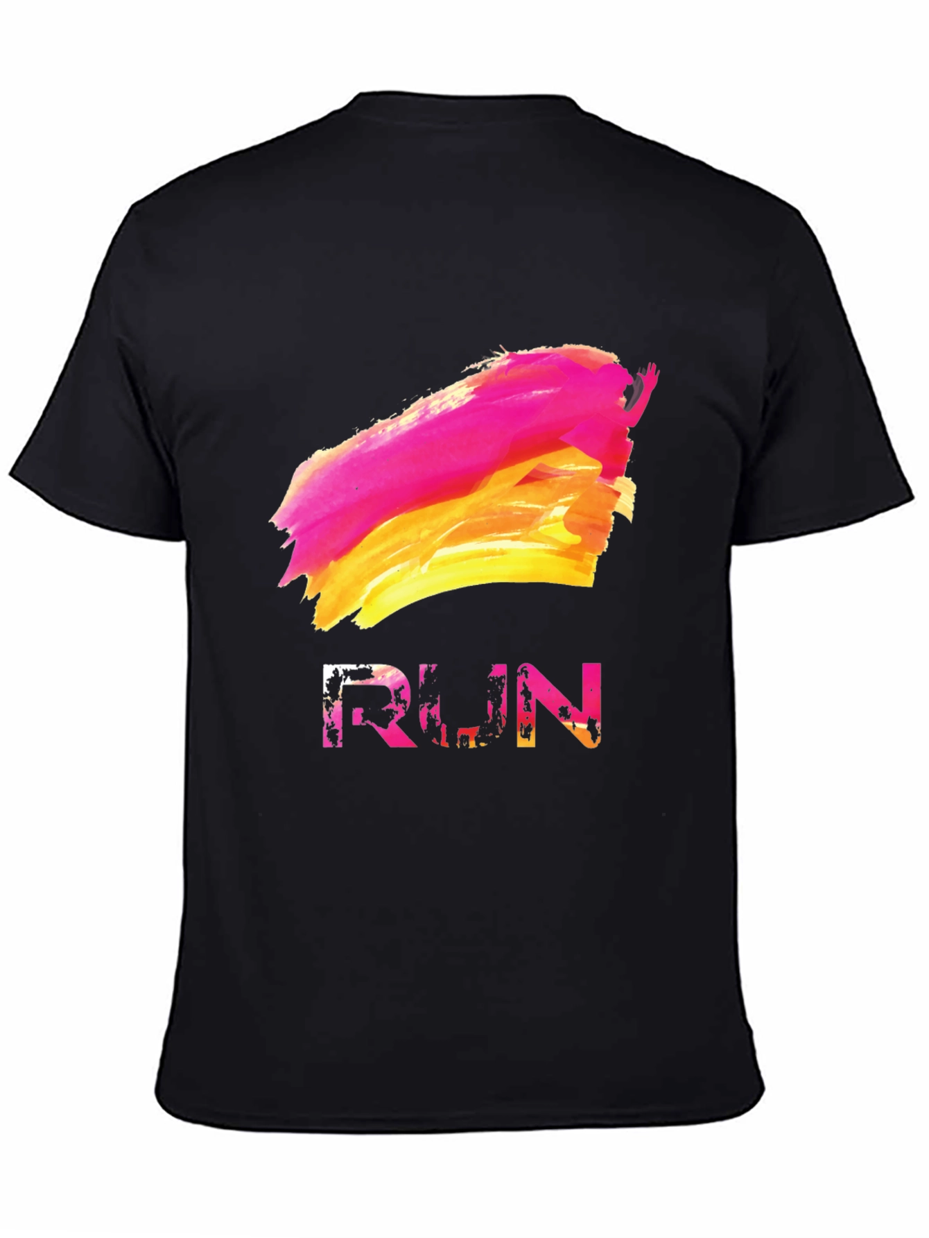Abstract RUN Graphic Tee - Stylish & Unique