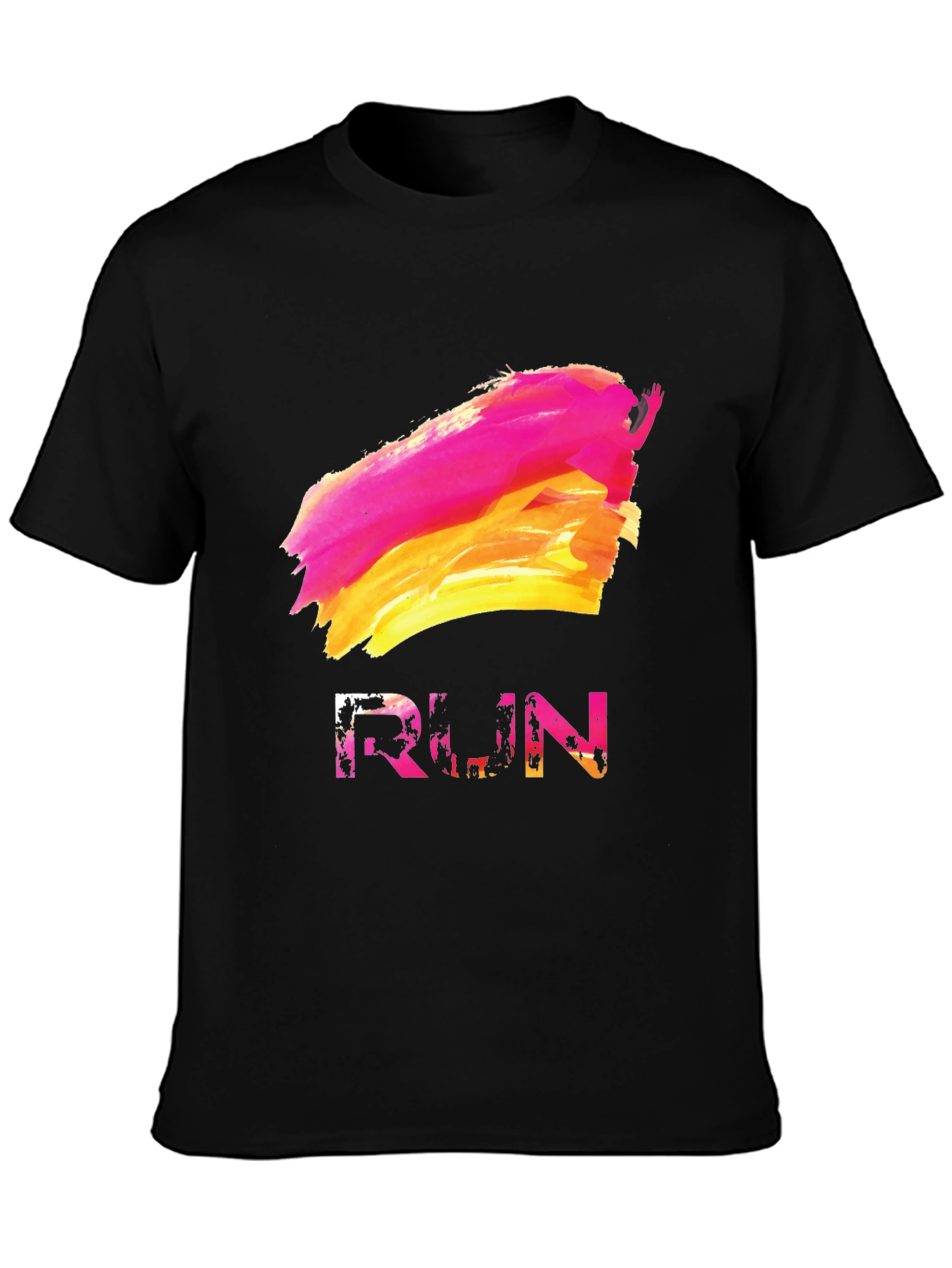 Abstract RUN Graphic Tee - Stylish & Unique