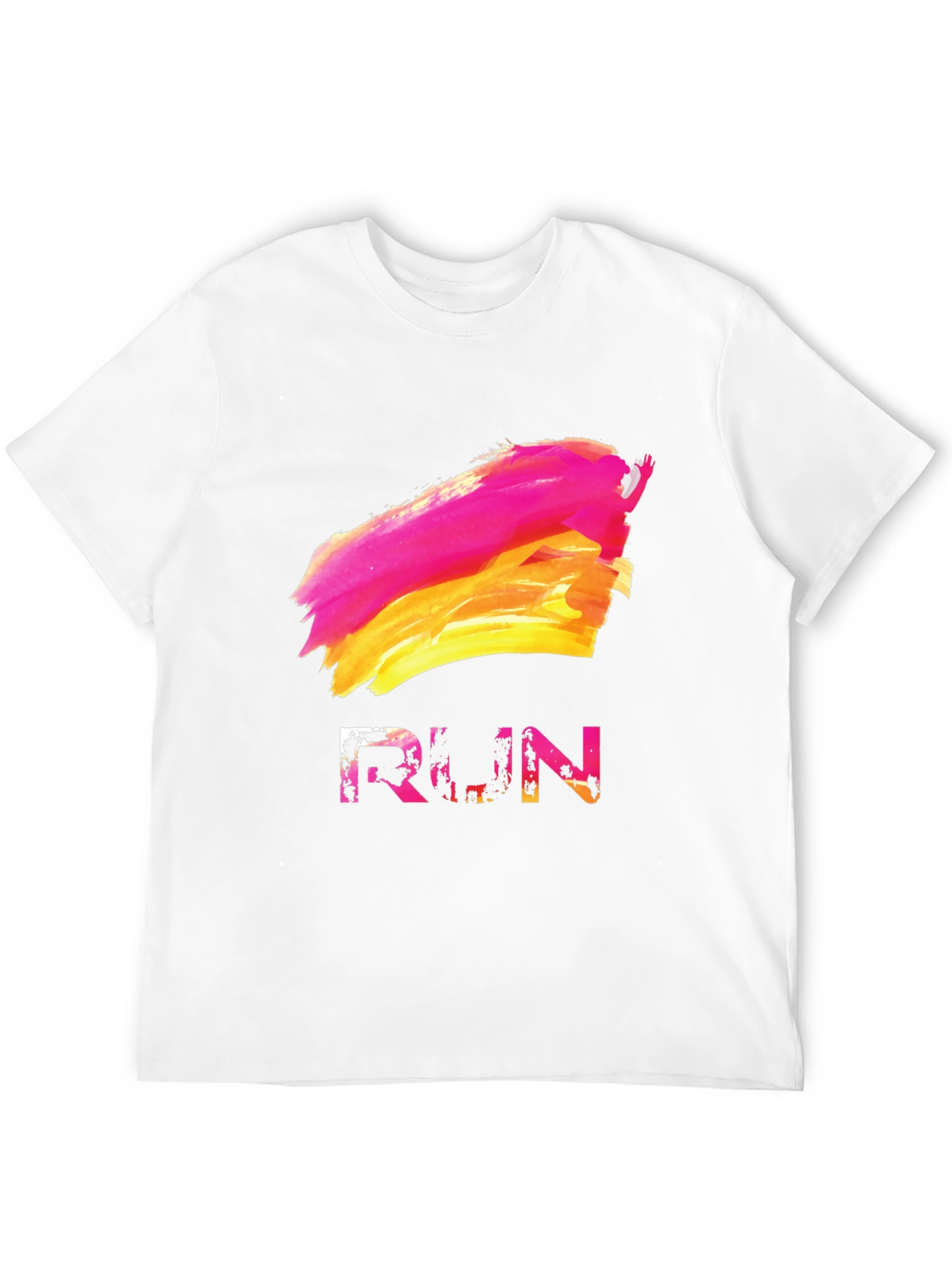Abstract RUN Graphic Tee - Stylish & Unique