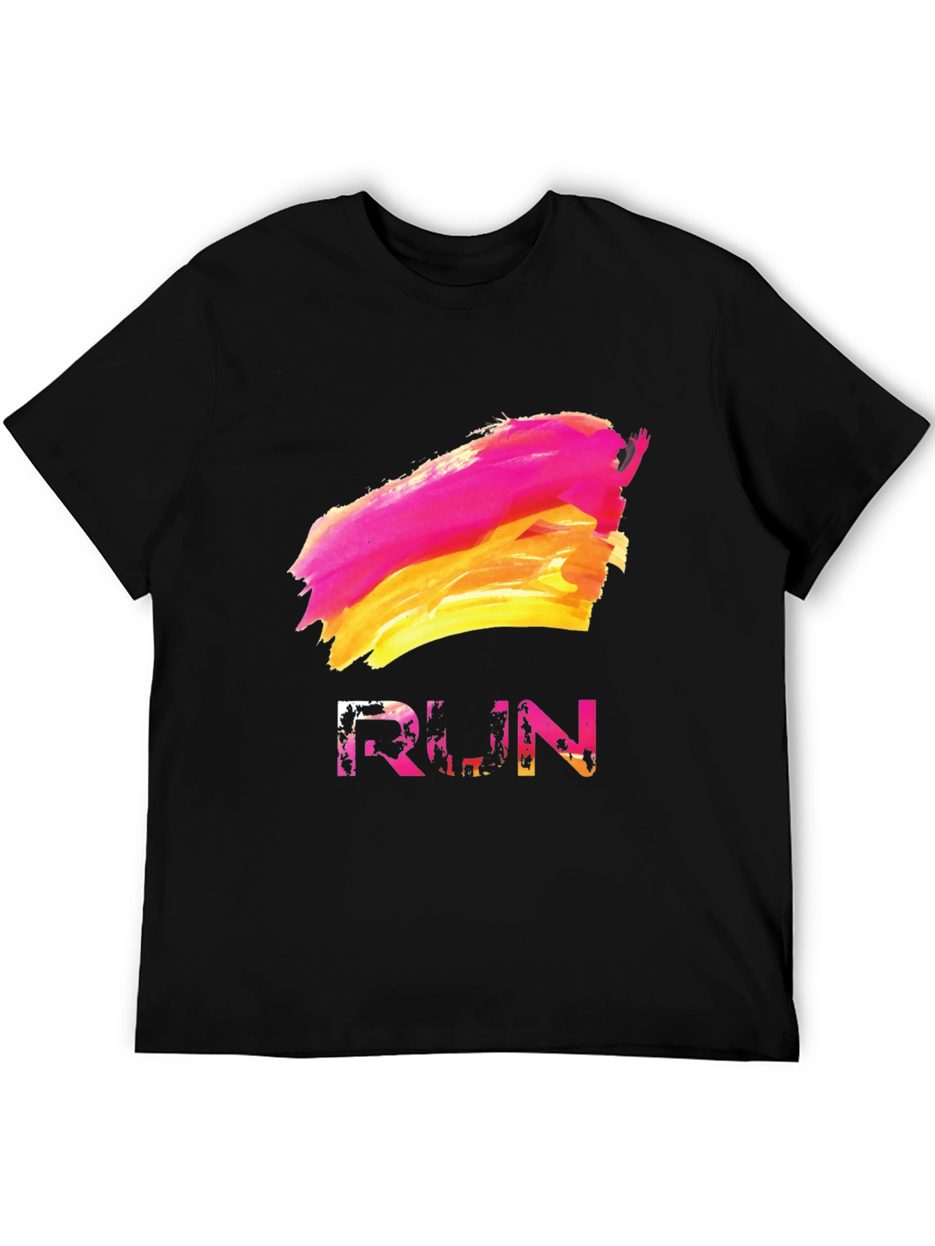 Abstract RUN Graphic Tee - Stylish & Unique