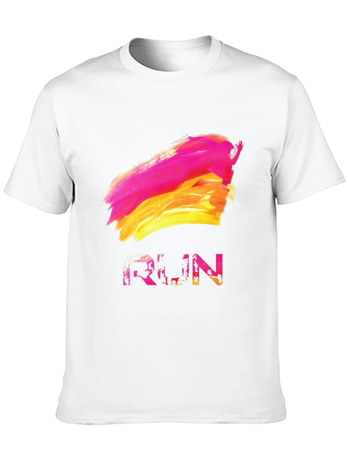 Abstract RUN Graphic Tee - Stylish & Unique